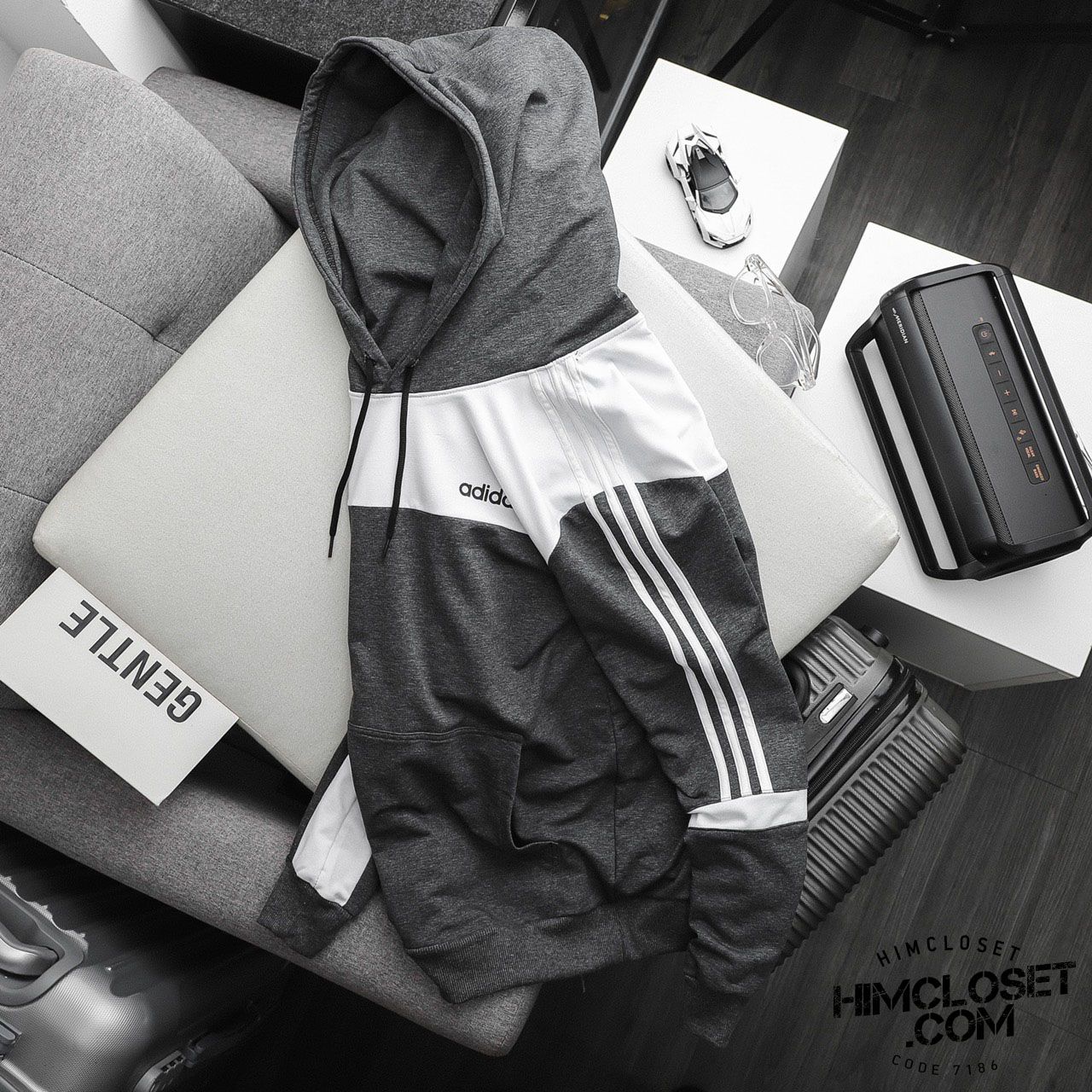 Hoodie Das Sọc Tay