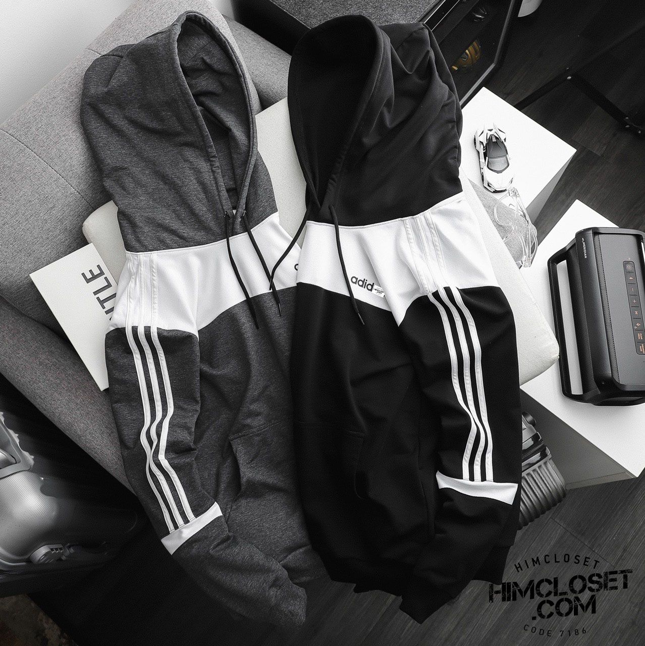 Hoodie Das Sọc Tay