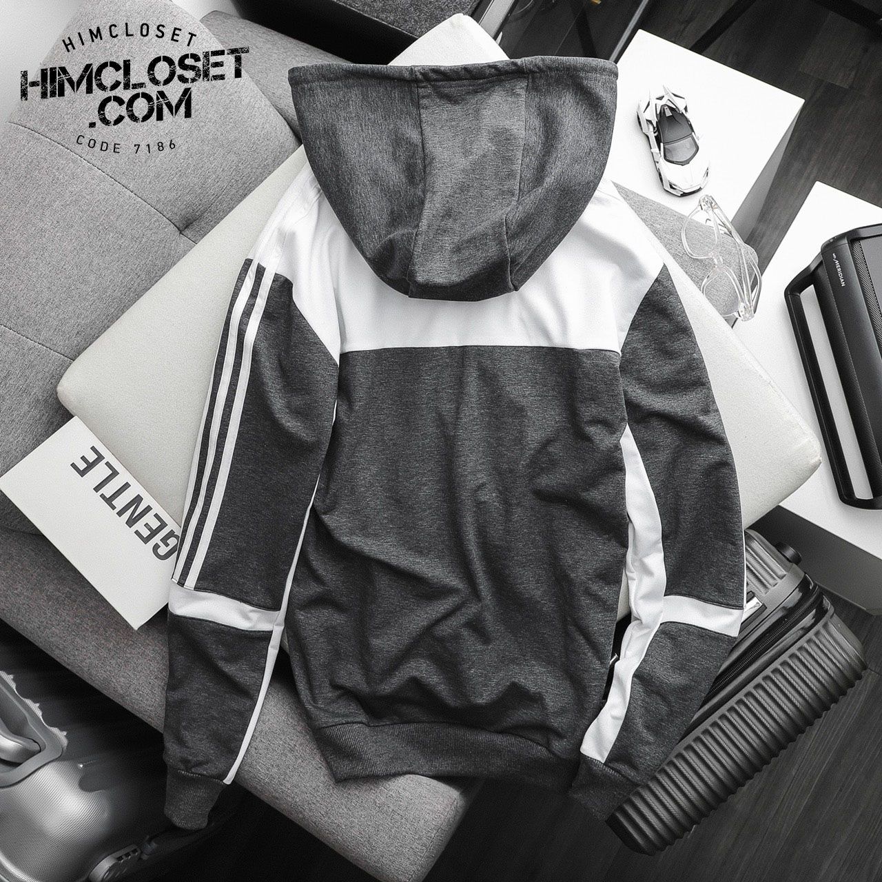 Hoodie Das Sọc Tay