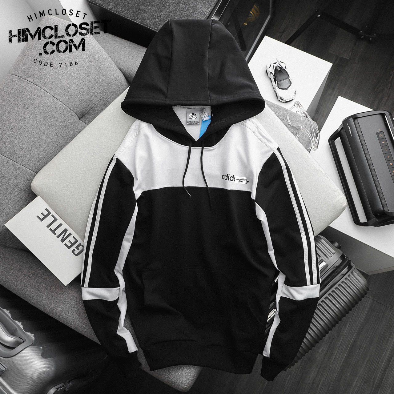 Hoodie Das Sọc Tay
