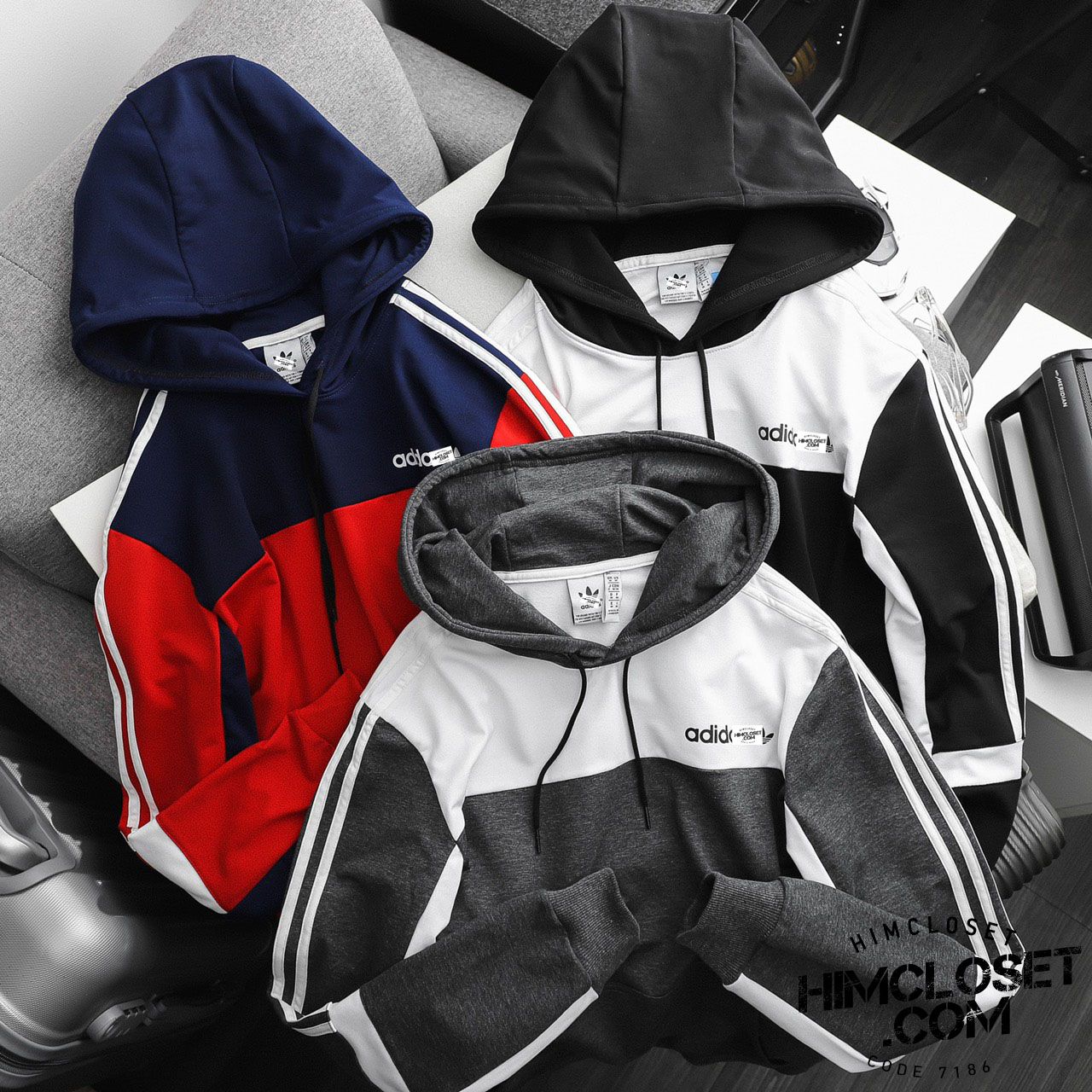 Hoodie Das Sọc Tay