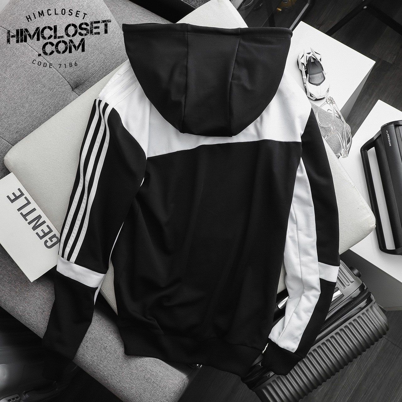 Hoodie Das Sọc Tay