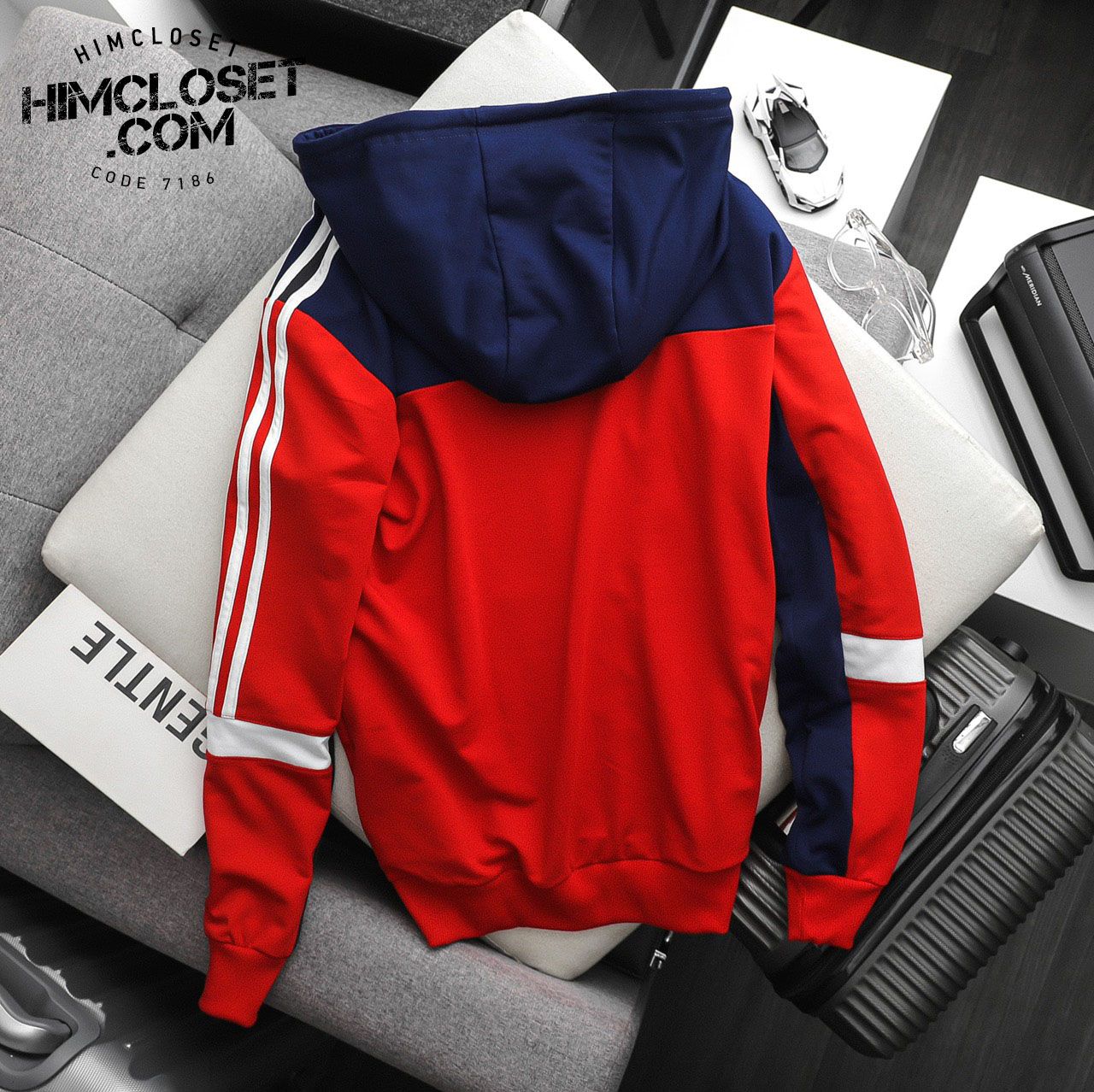 Hoodie Das Sọc Tay