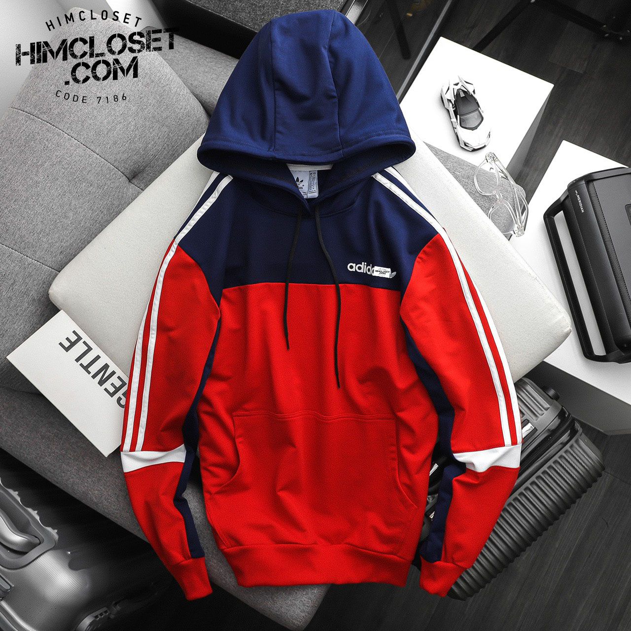 Hoodie Das Sọc Tay