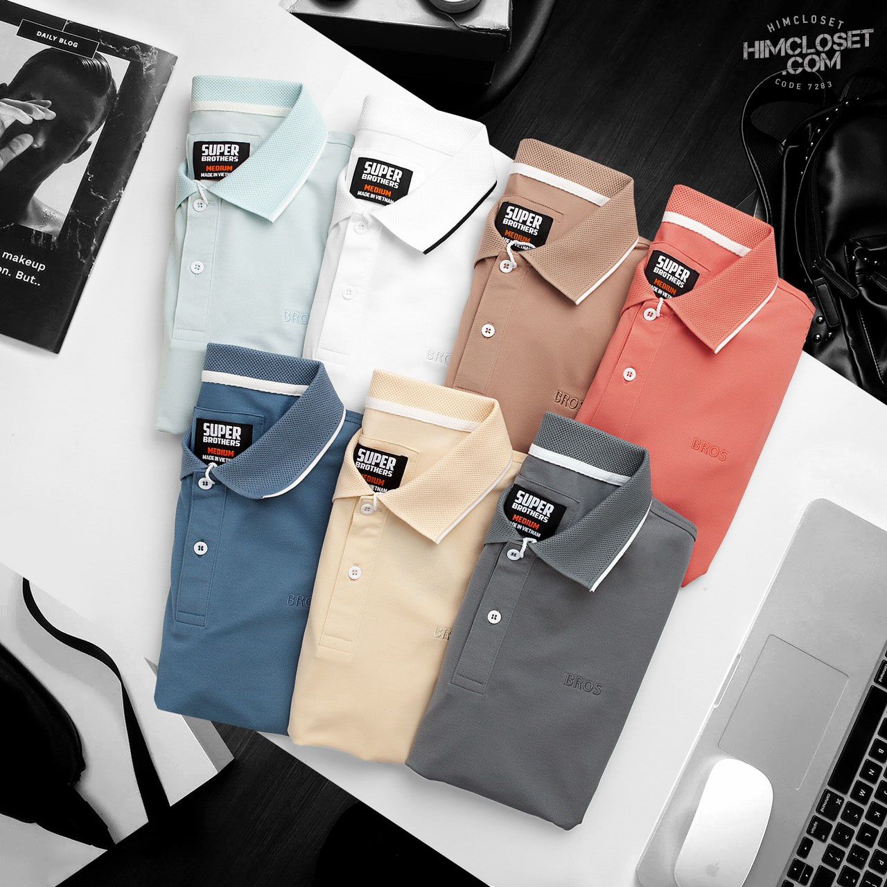 Polo S.Brothers Chữ Thêu