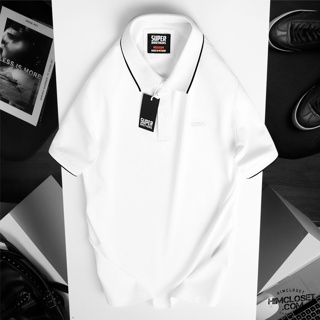 Polo S.Brothers Chữ Thêu