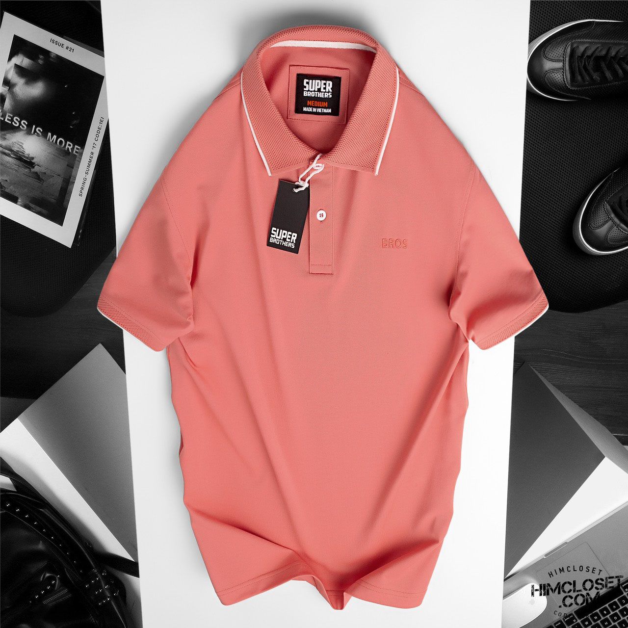 Polo S.Brothers Chữ Thêu