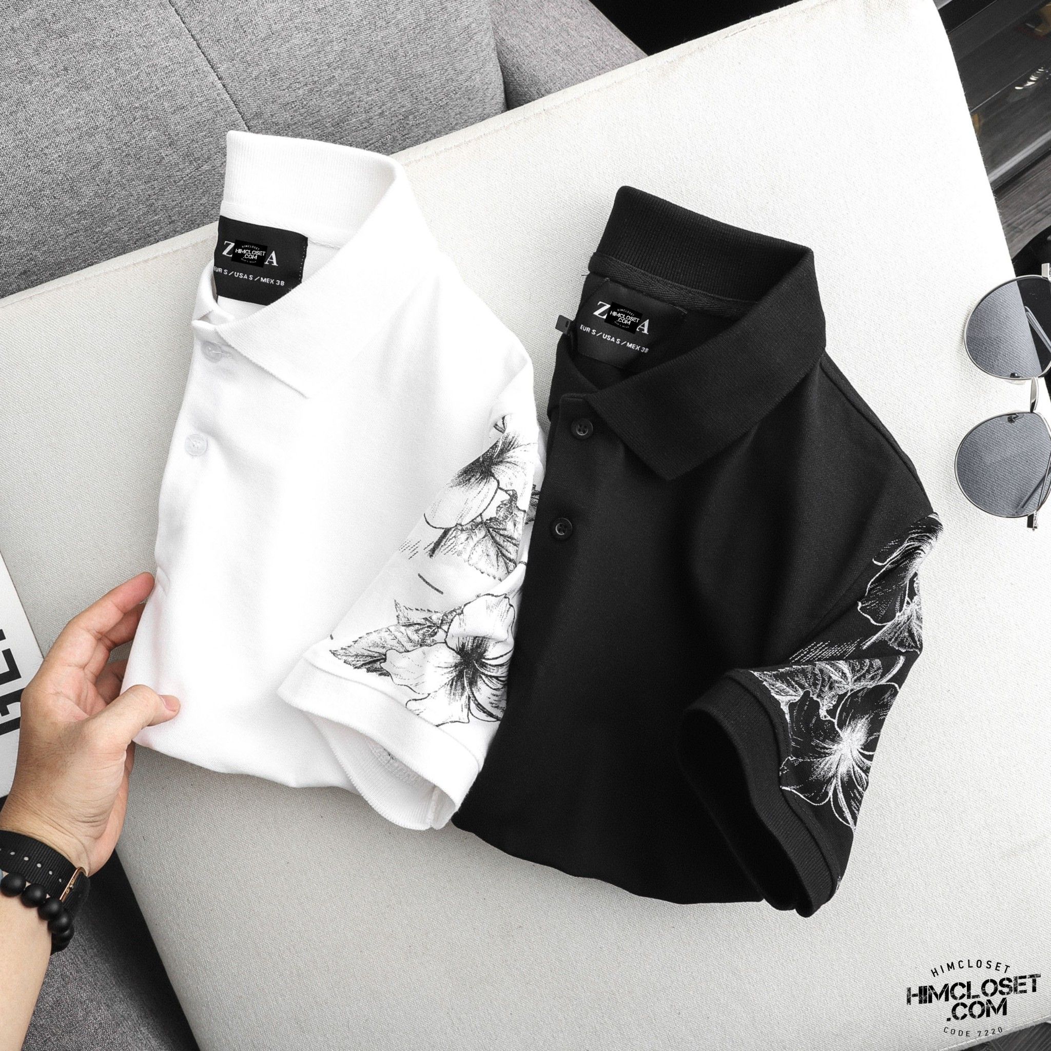 Polo ZR Hoạ Tiết Tay