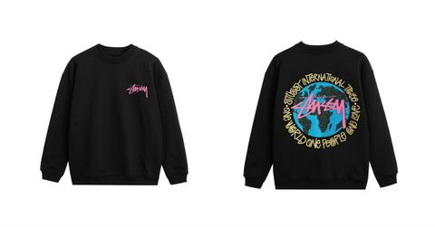  Sweater Stussy Chữ Hồng 