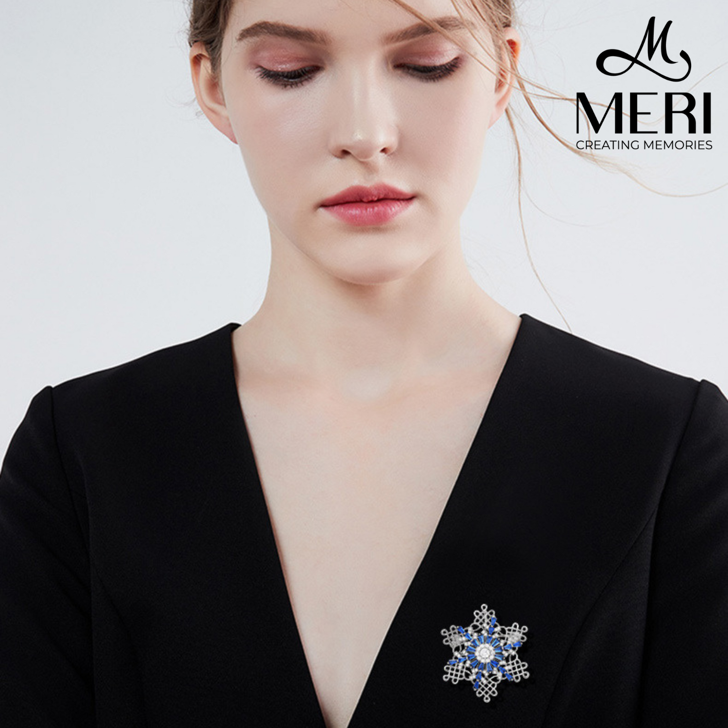 Cài áo Blue Snowflake
