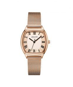 Đồng Hồ Nữ JA-1242B Julius Hàn Quốc Dây Thép (Vàng Hồng)