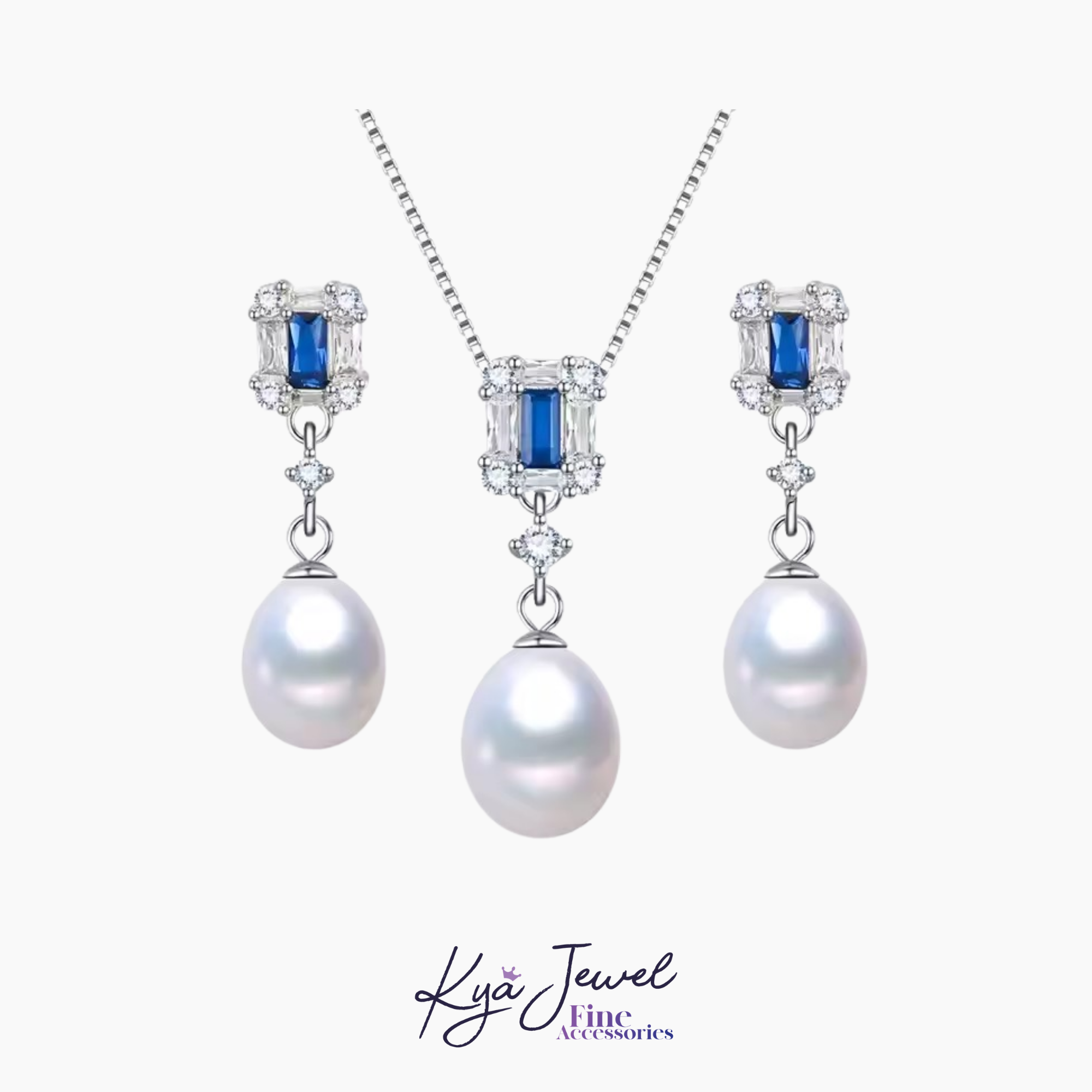 Bộ trang sức nữ Azure Wave Pearl