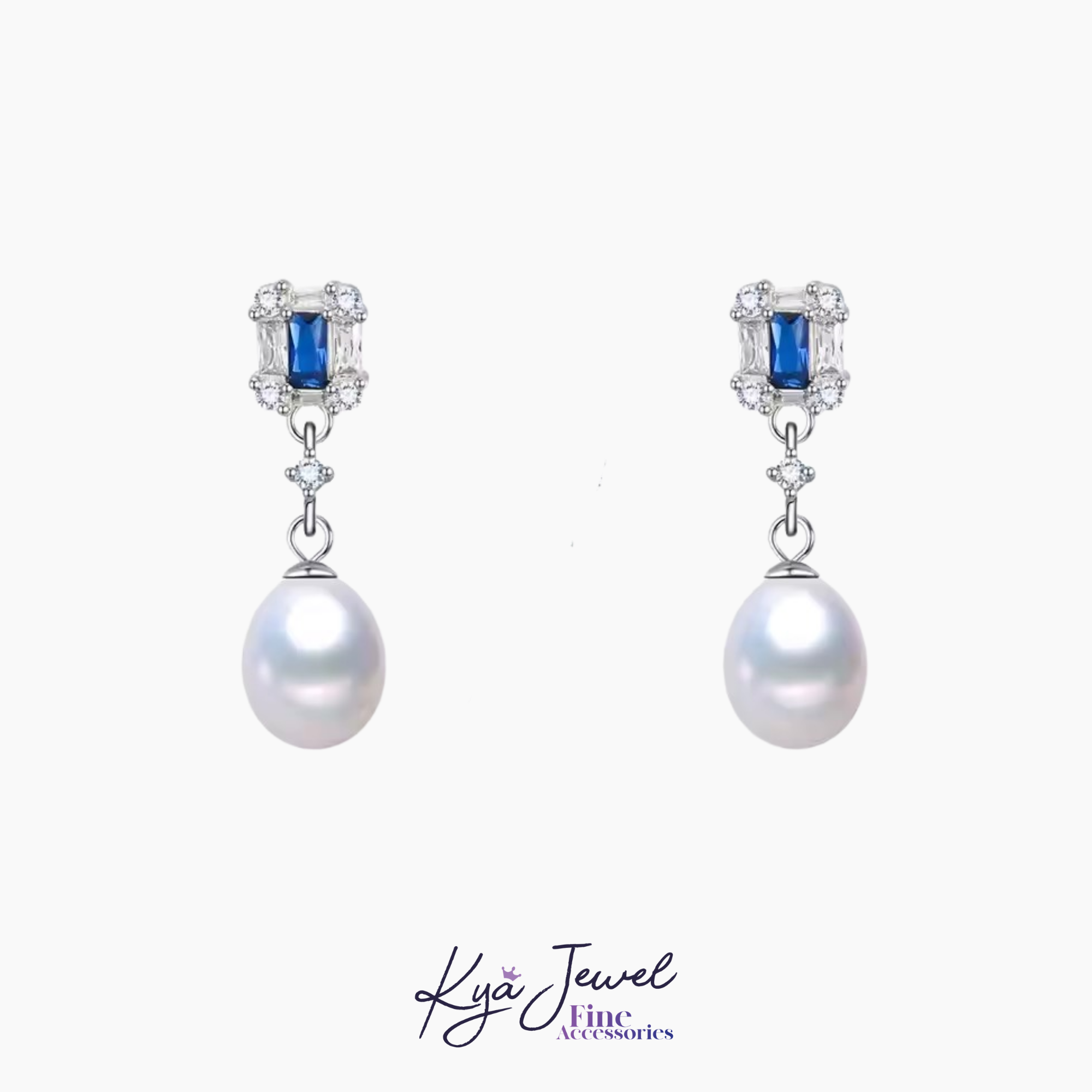 Khuyên tai nữ Azure Wave Pearl