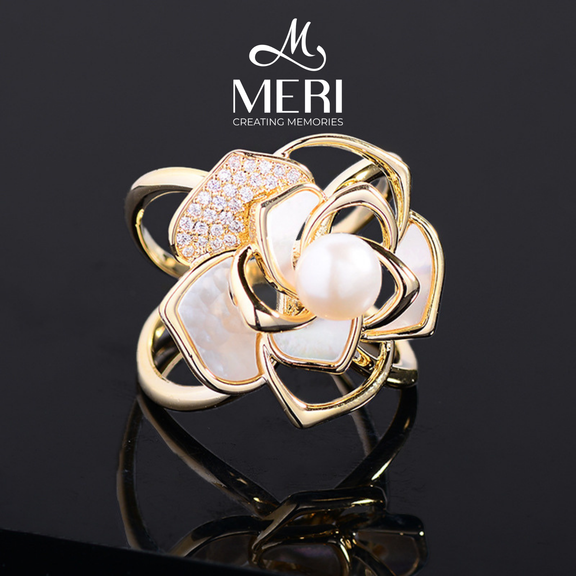 Cài khăn Rose Pearl