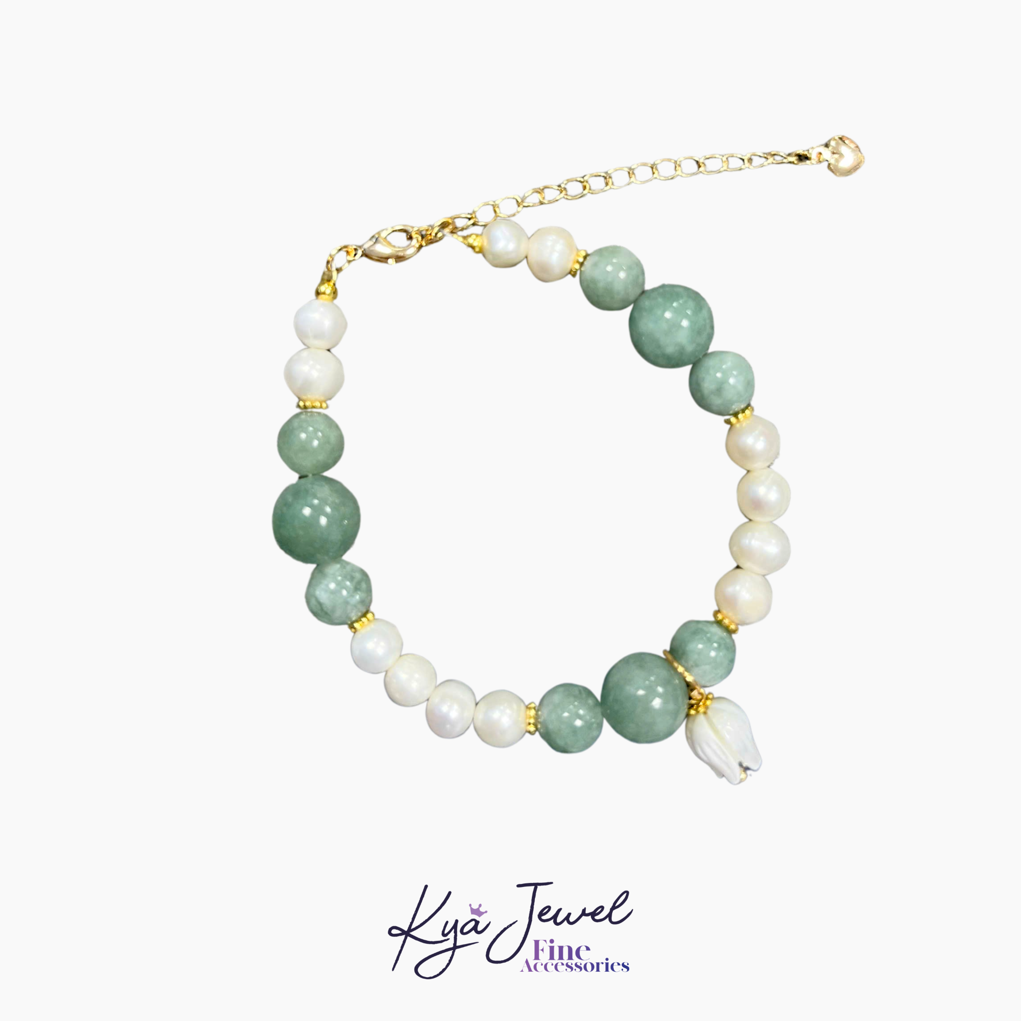 Vòng tay nữ ngọc trai Jade Blossom