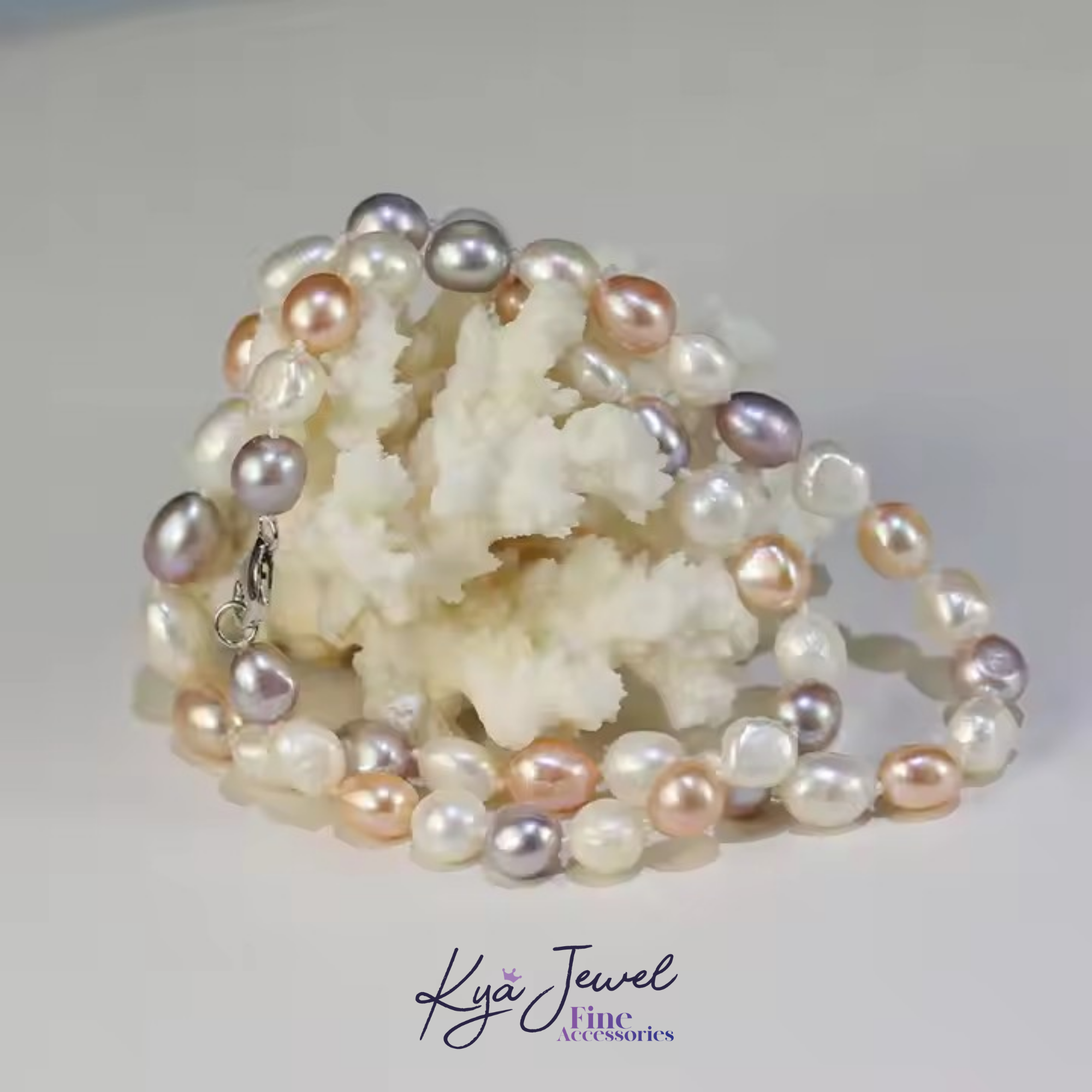 Dây chuyền nữ Multicolor Pearl