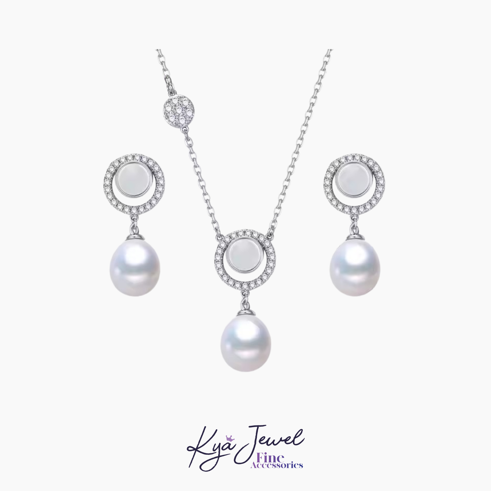 Bộ trang sức nữ Circle Pearl