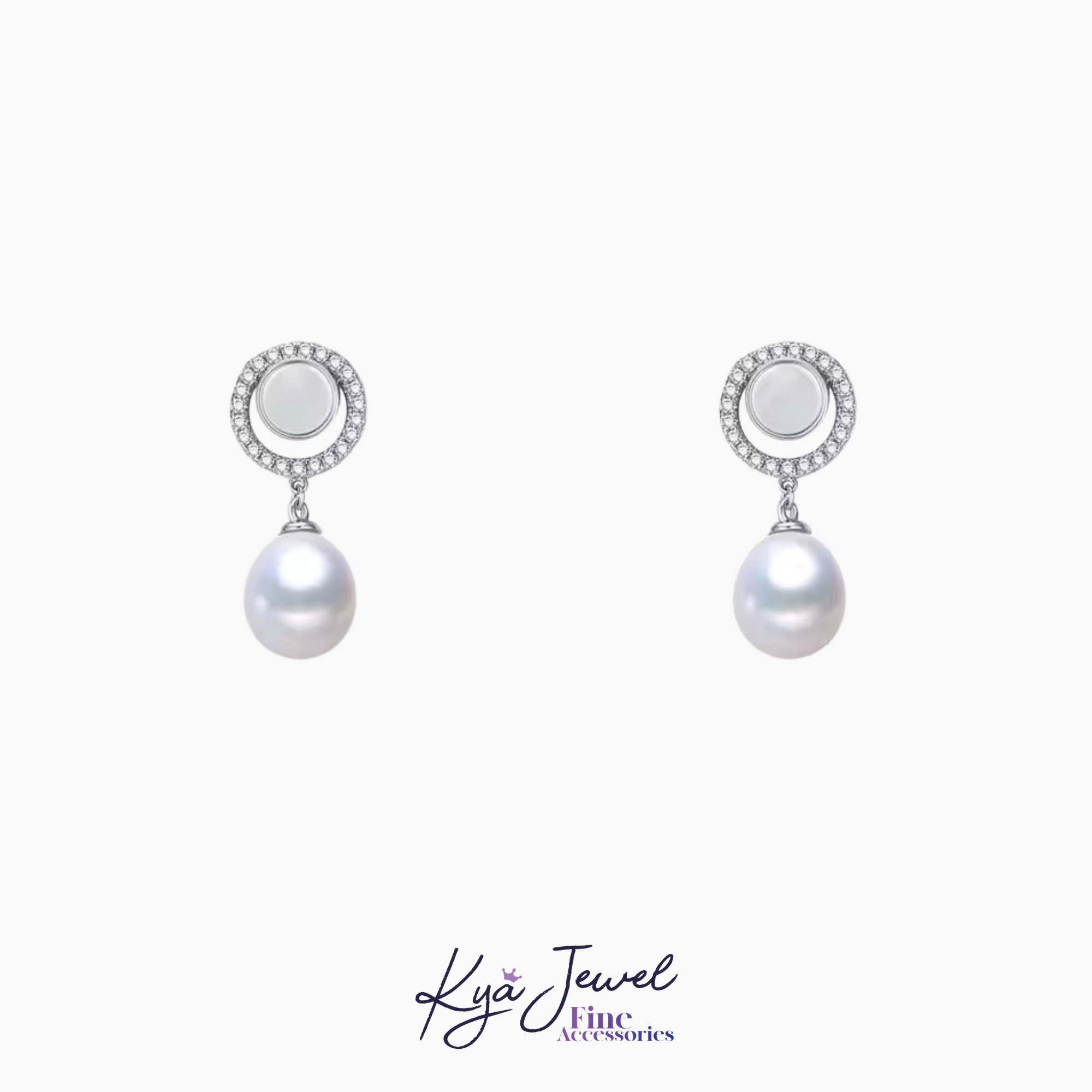 Khuyên tai nữ Circle Pearl