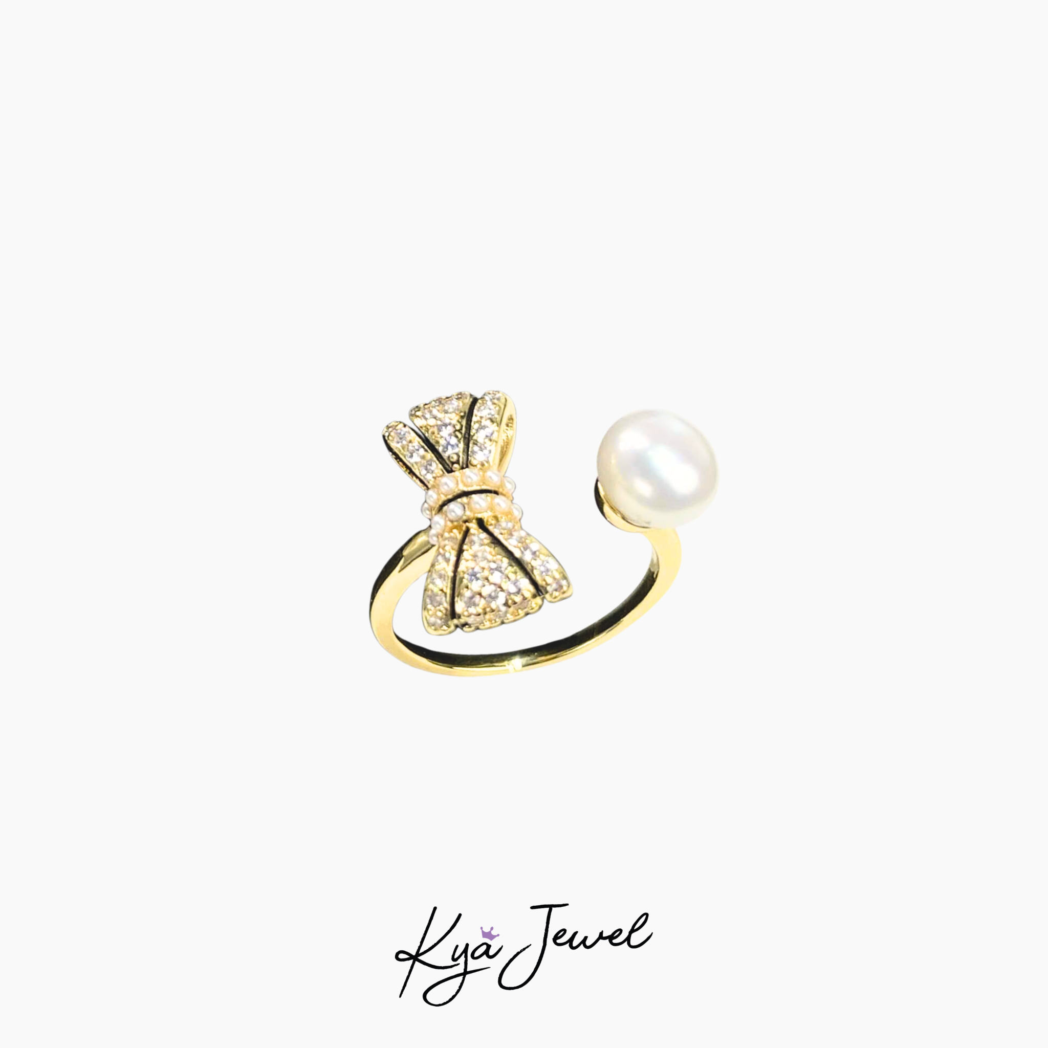 Nhẫn nữ Dazzling Pearl Bow