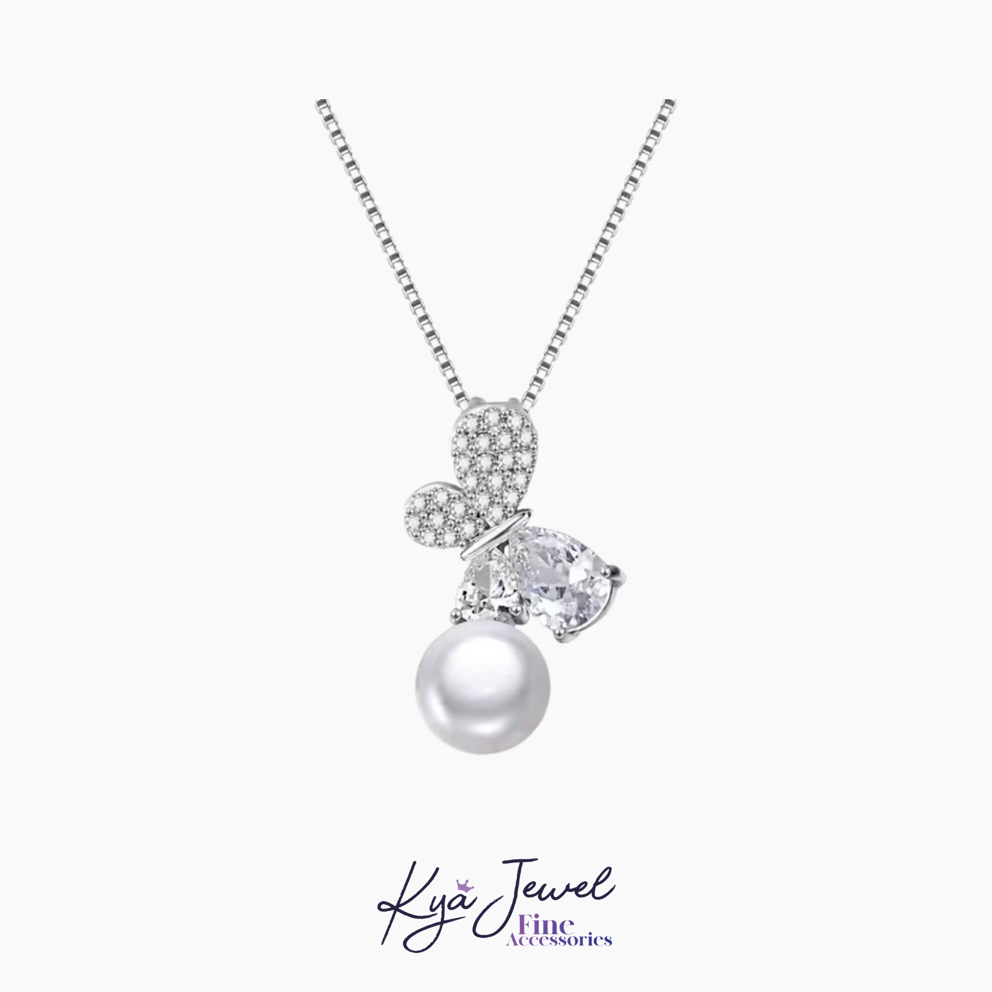 Dây chuyền nữ Radiant Butterfly Pearl