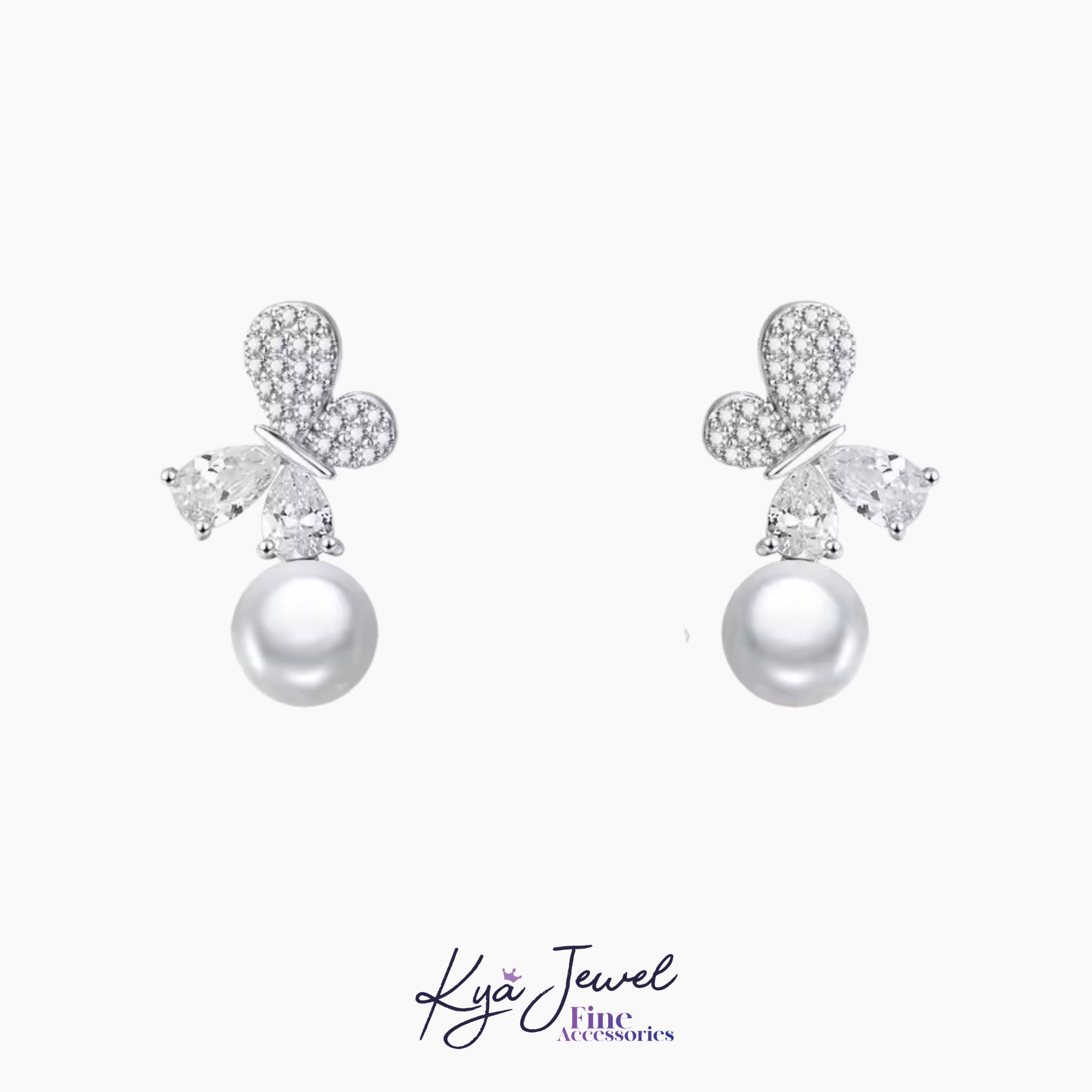 Khuyên tai nữ Radiant Butterfly Pearl