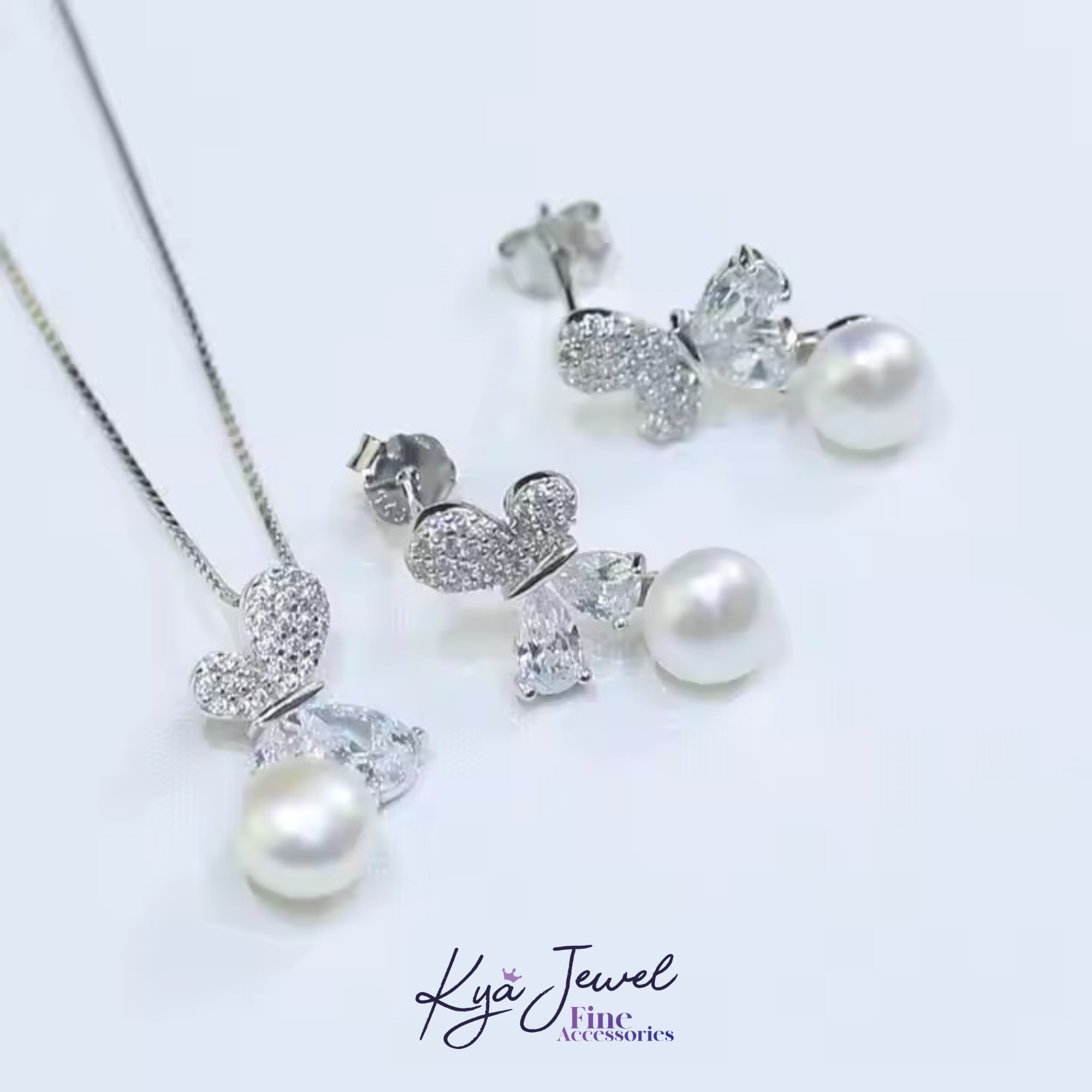 Dây chuyền nữ Radiant Butterfly Pearl