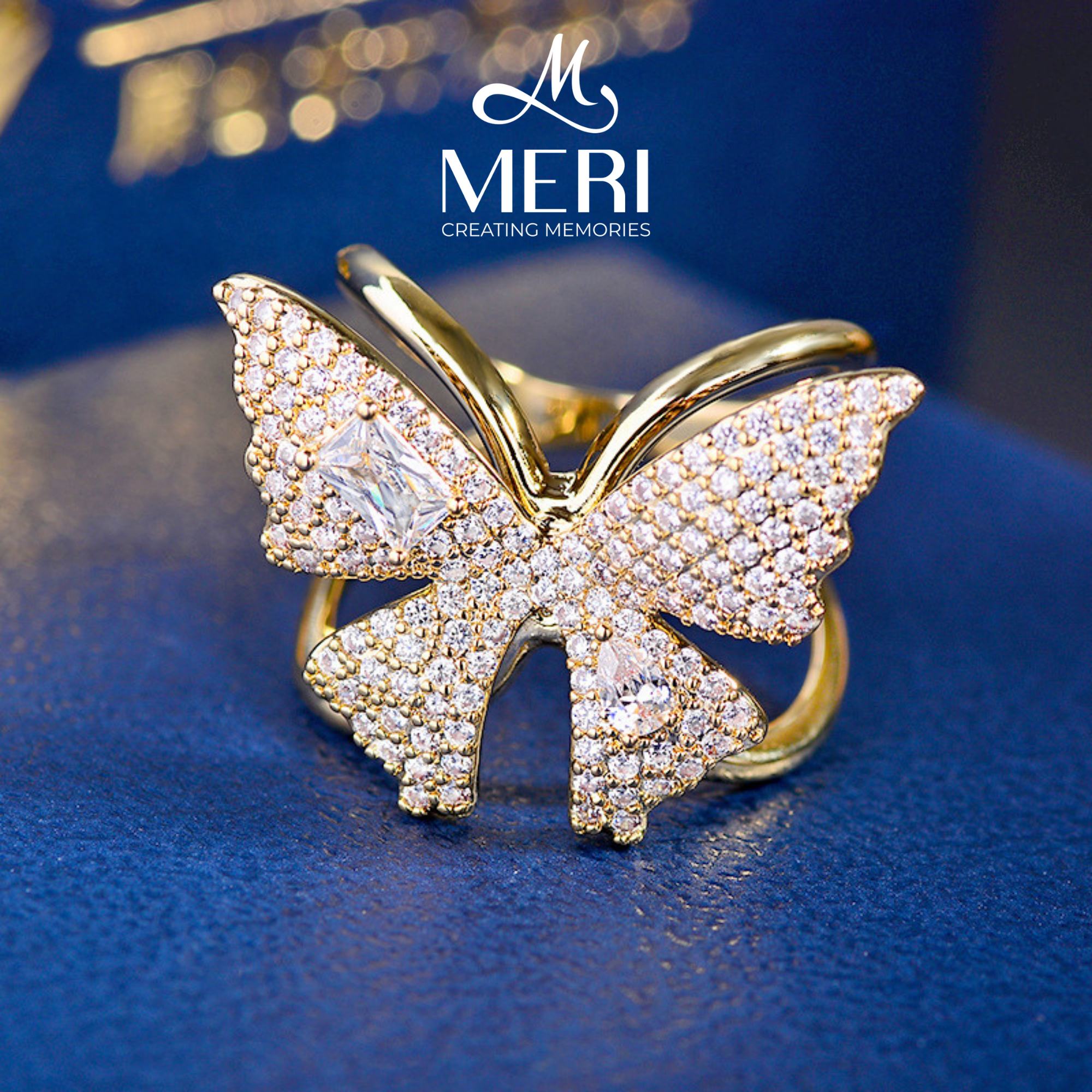 Cài khăn Golden Butterfly