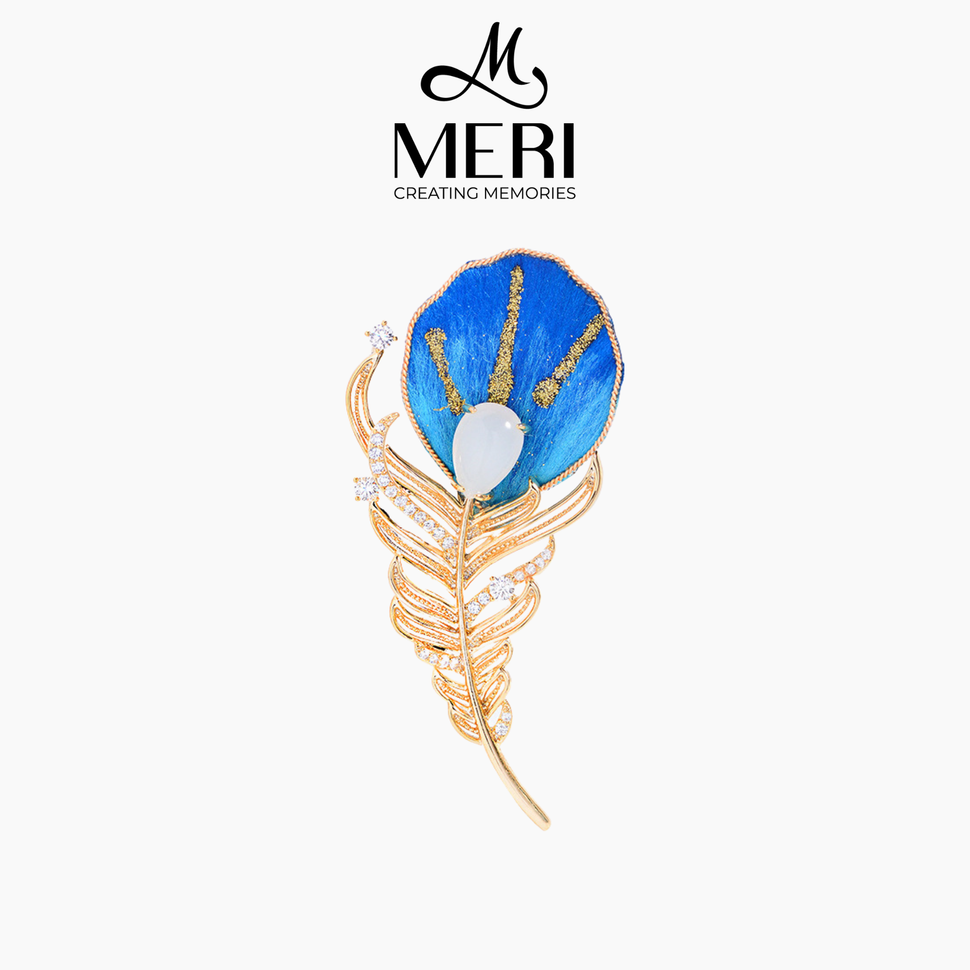 Cài áo Aqua Feather