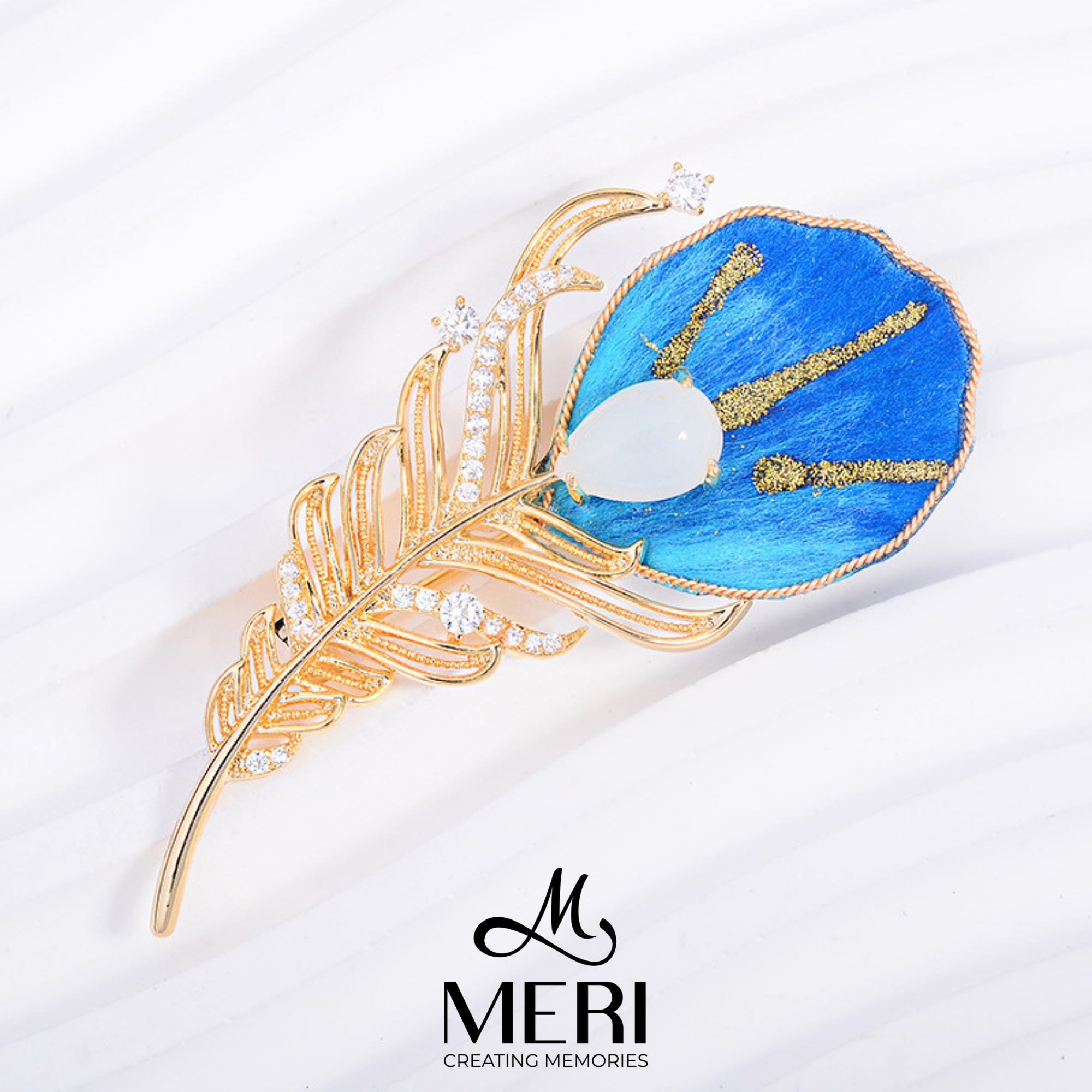 Cài áo Aqua Feather
