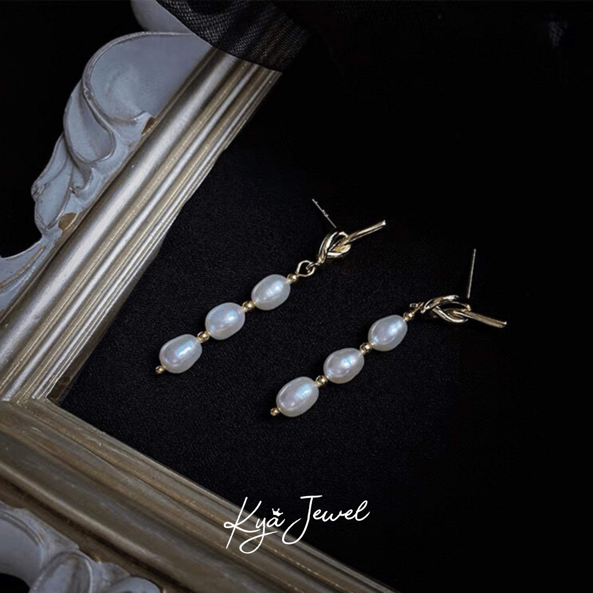 Khuyên tai nữ Knot Pearl