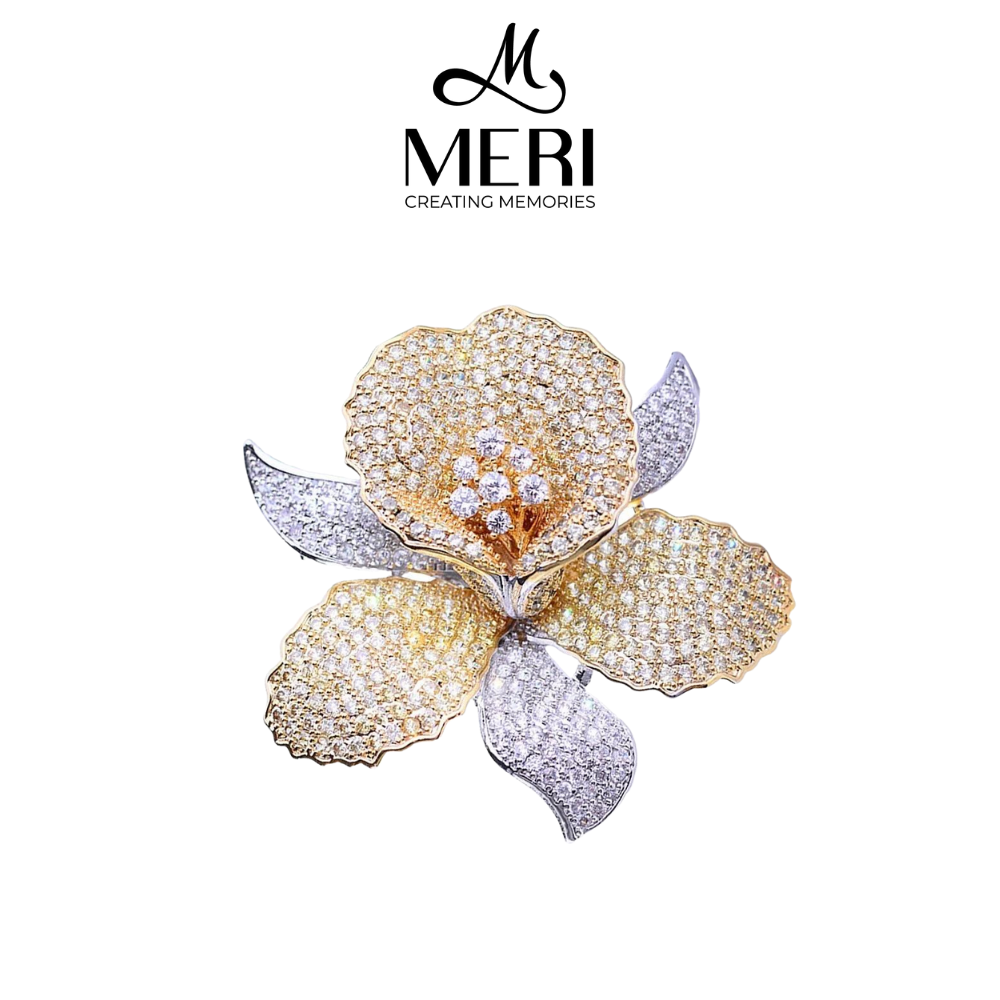 Cài áo hoa orchid độc đáo