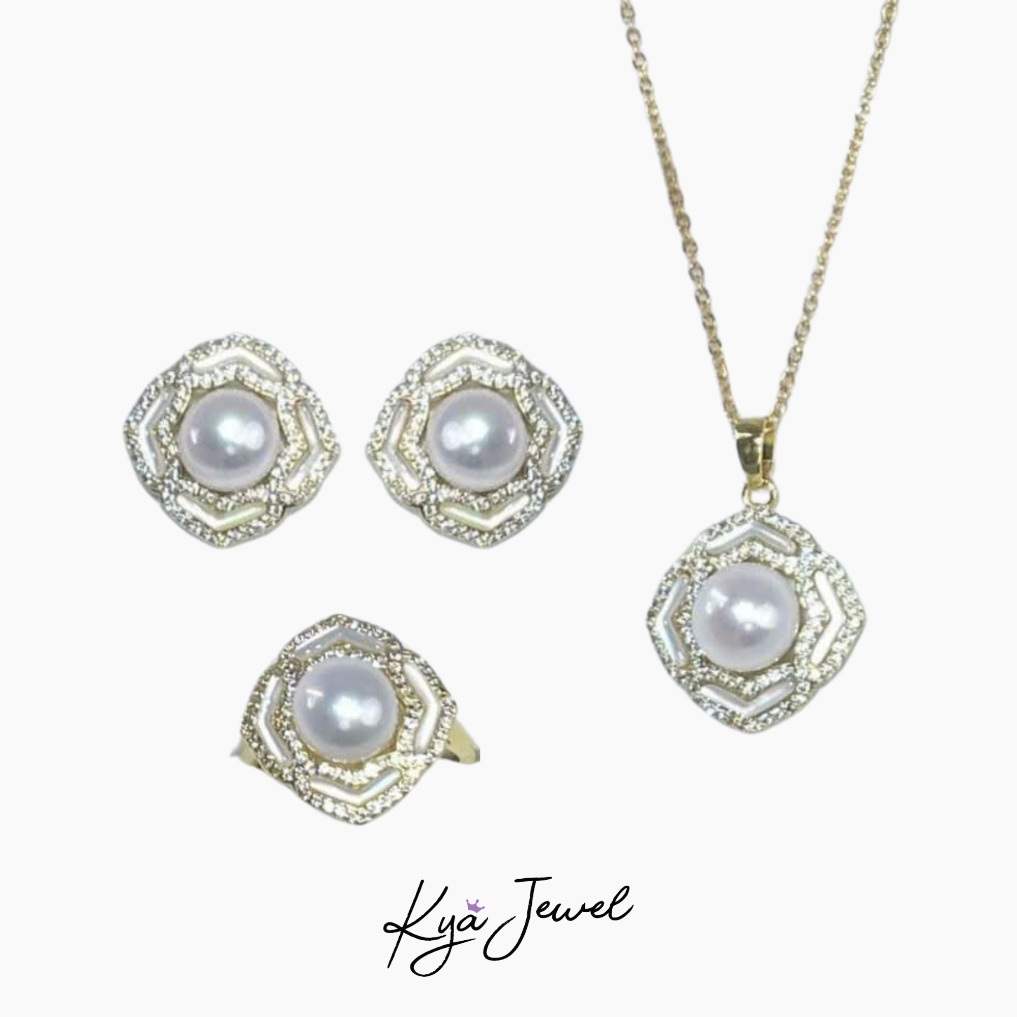 Bộ trang sức nữ Pearl Petal