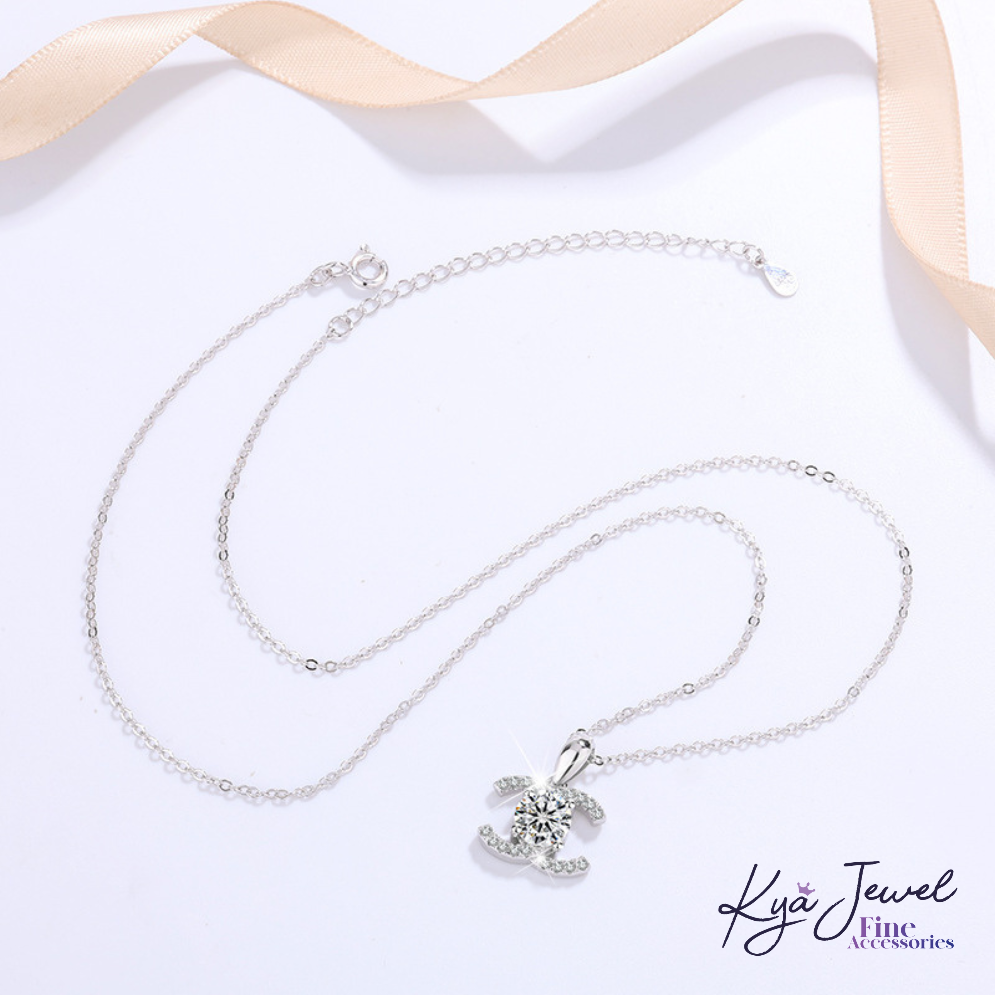Dây chuyền nữ kim cương Moissanite Prestige