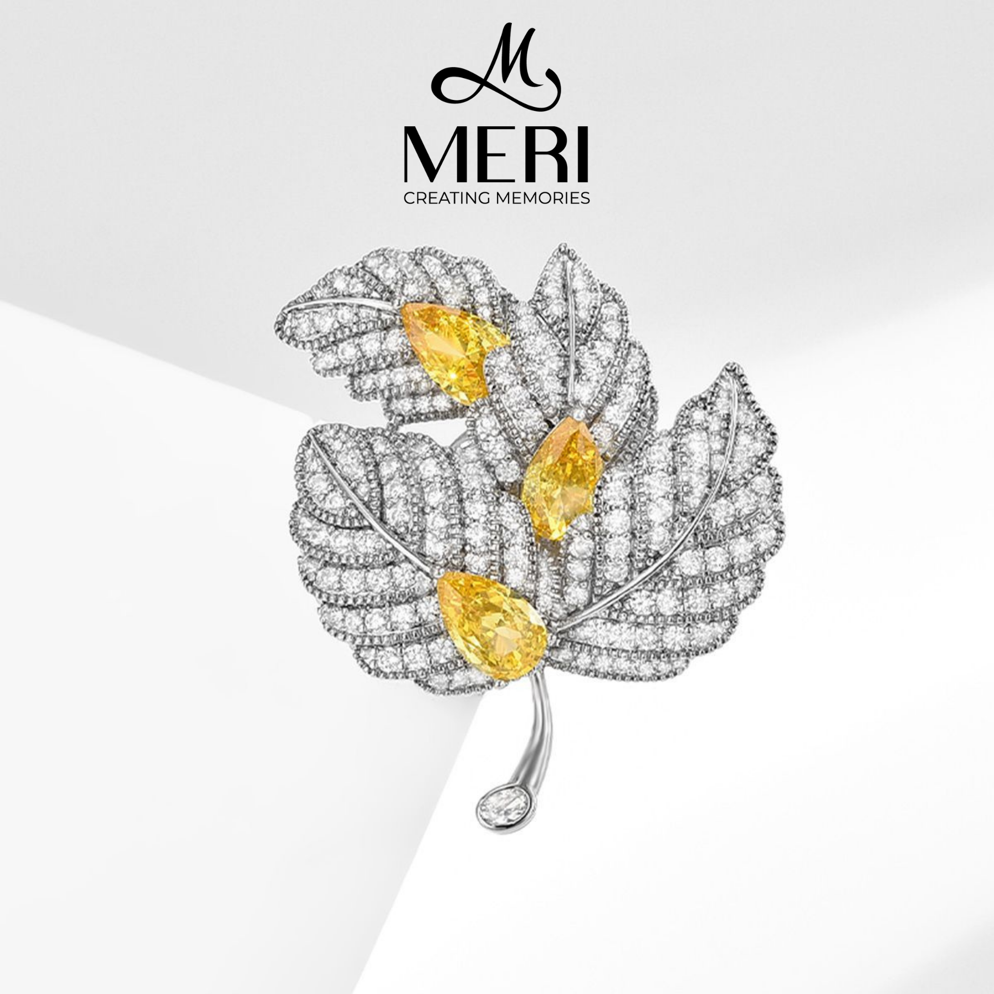 Pin cài áo Silver Leaf