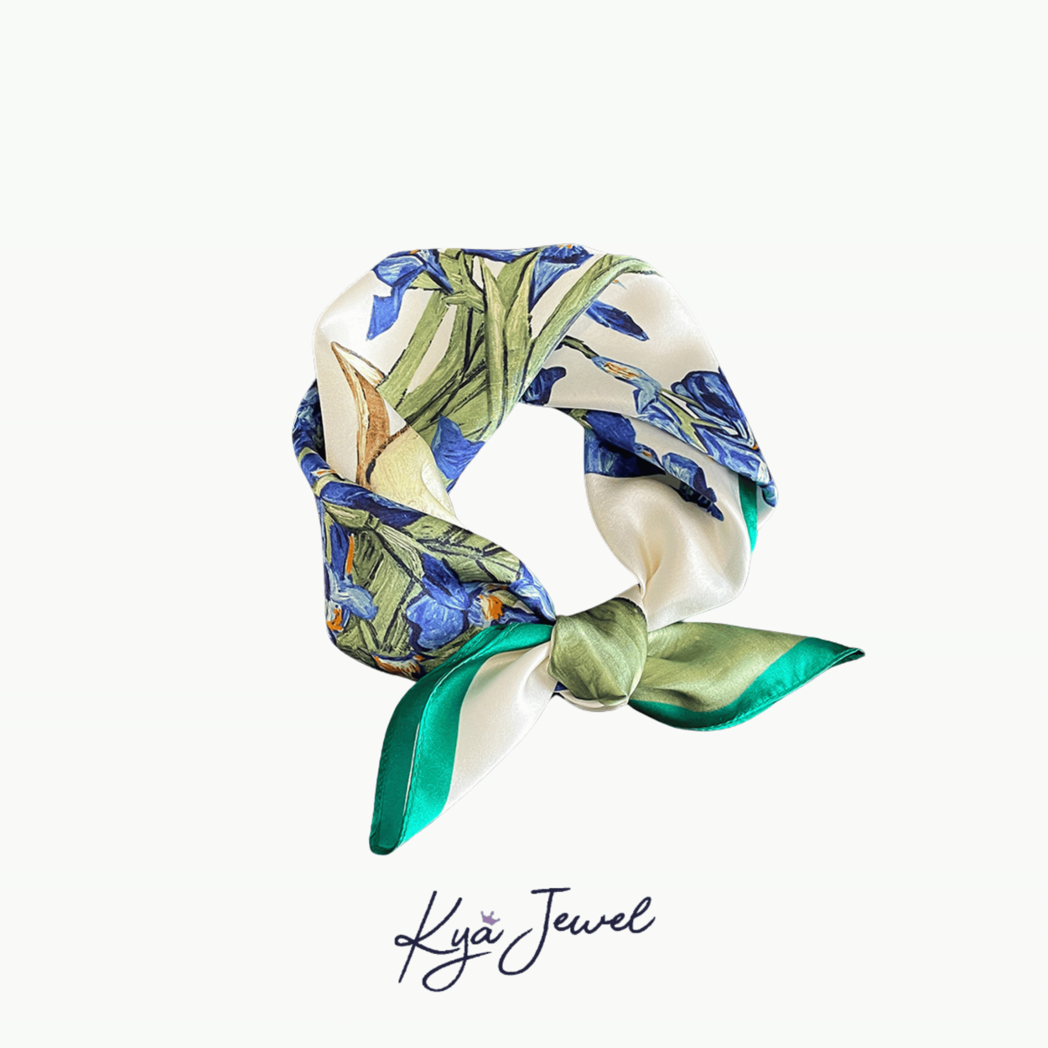 Khăn choàng lụa Timeless Iris