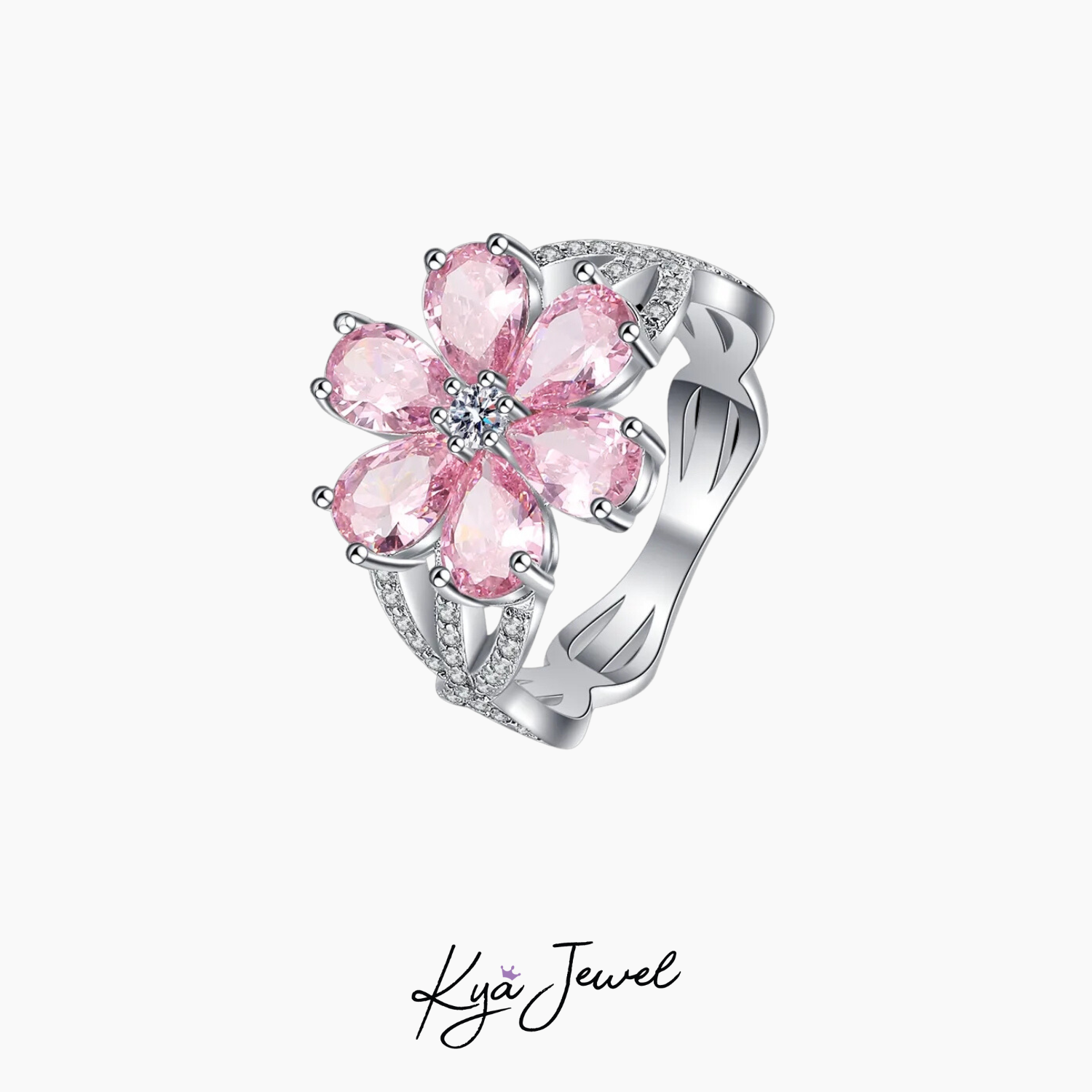 Nhẫn Pinky Floral hợp kim cao cấp