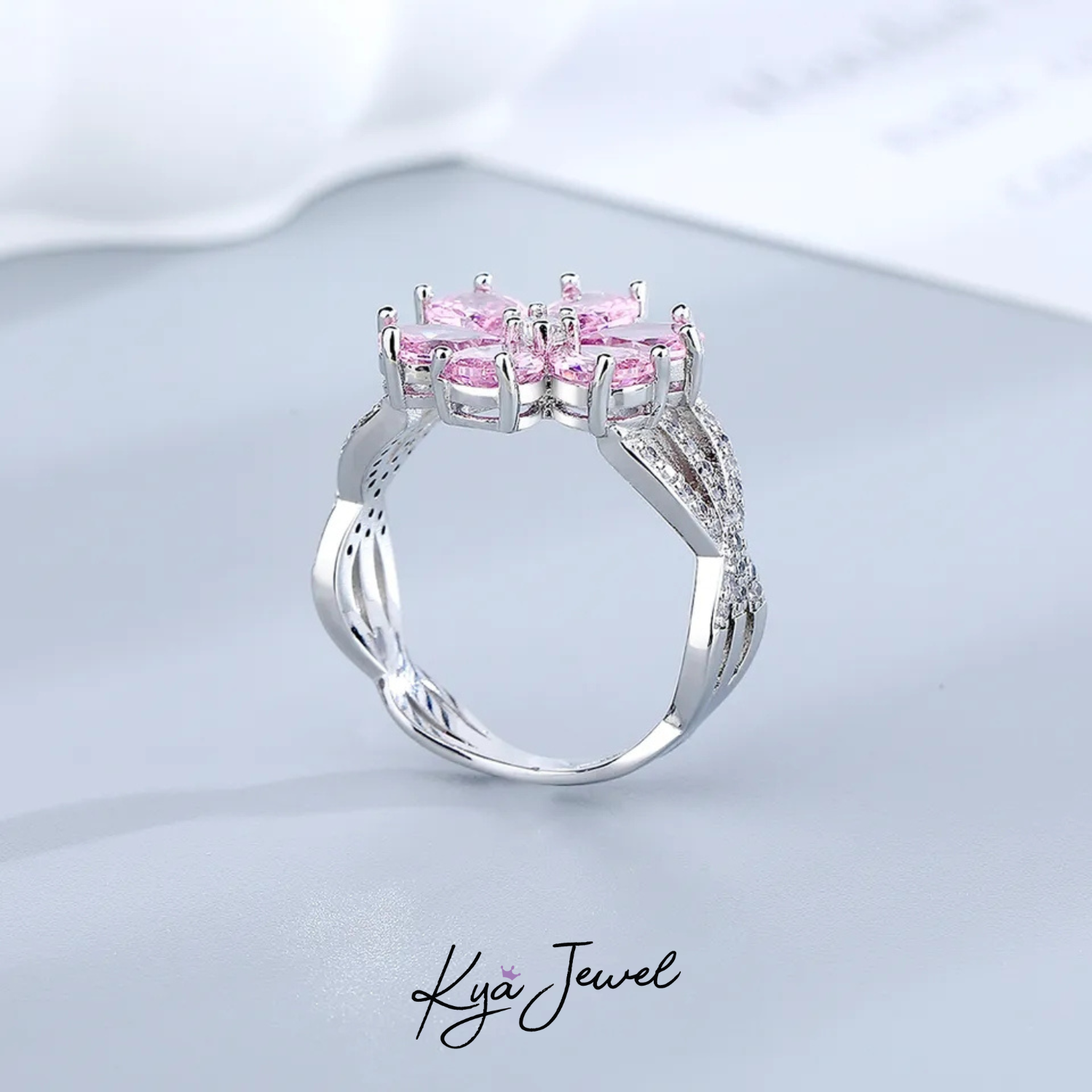 Nhẫn Pinky Floral hợp kim cao cấp