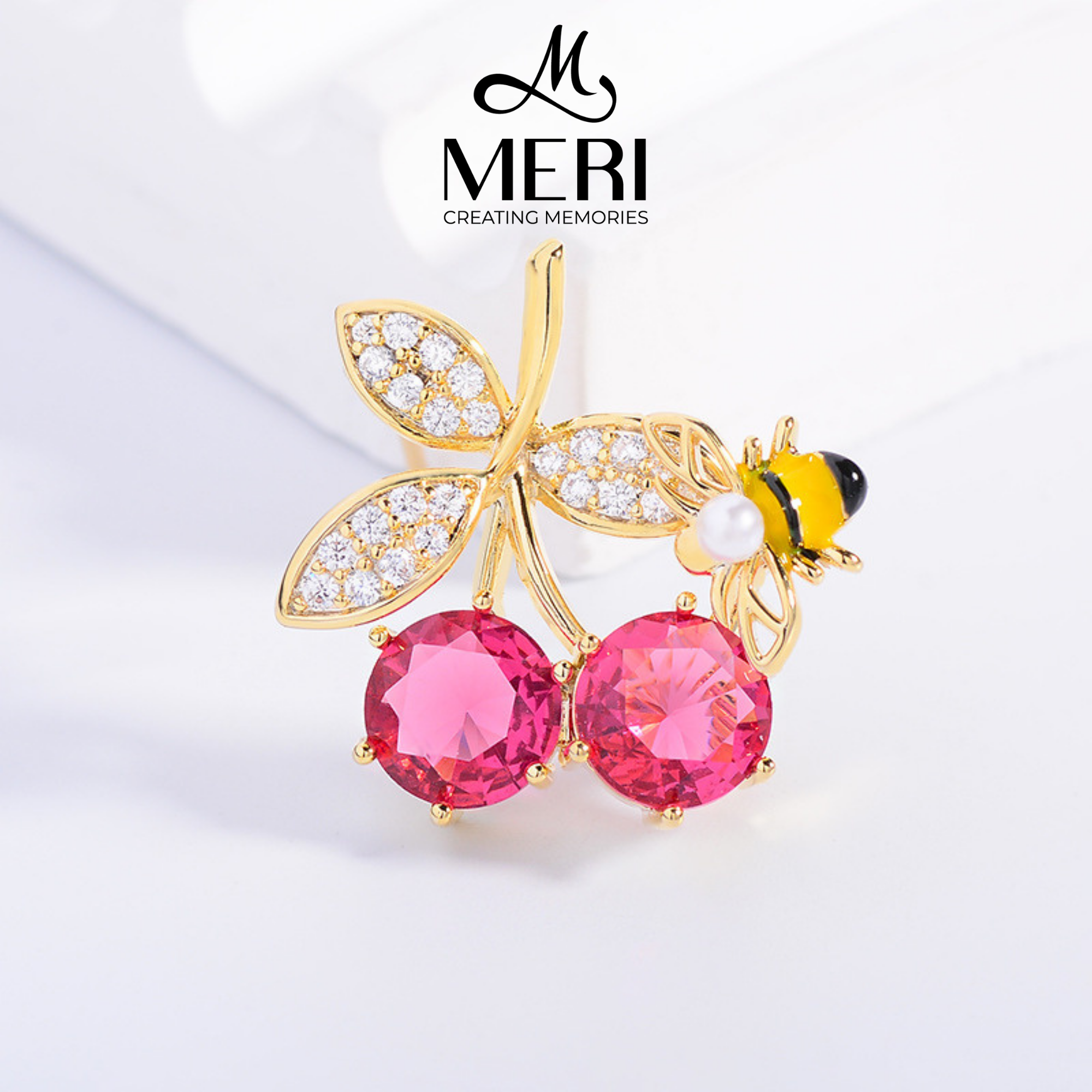 Cài áo Cherry and Bee