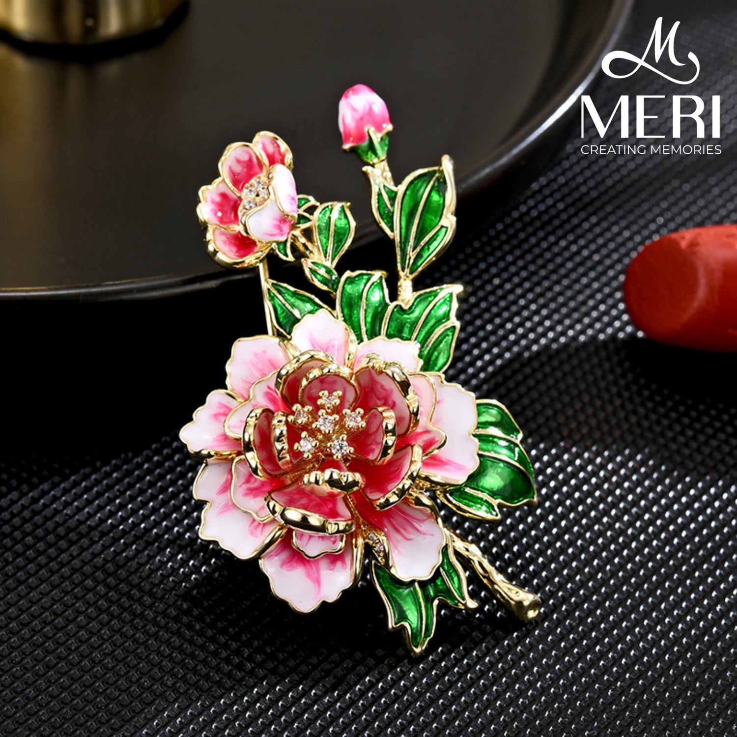 Cài áo Peony Blossom