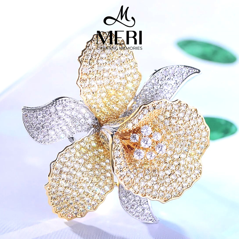 Cài áo hoa orchid độc đáo