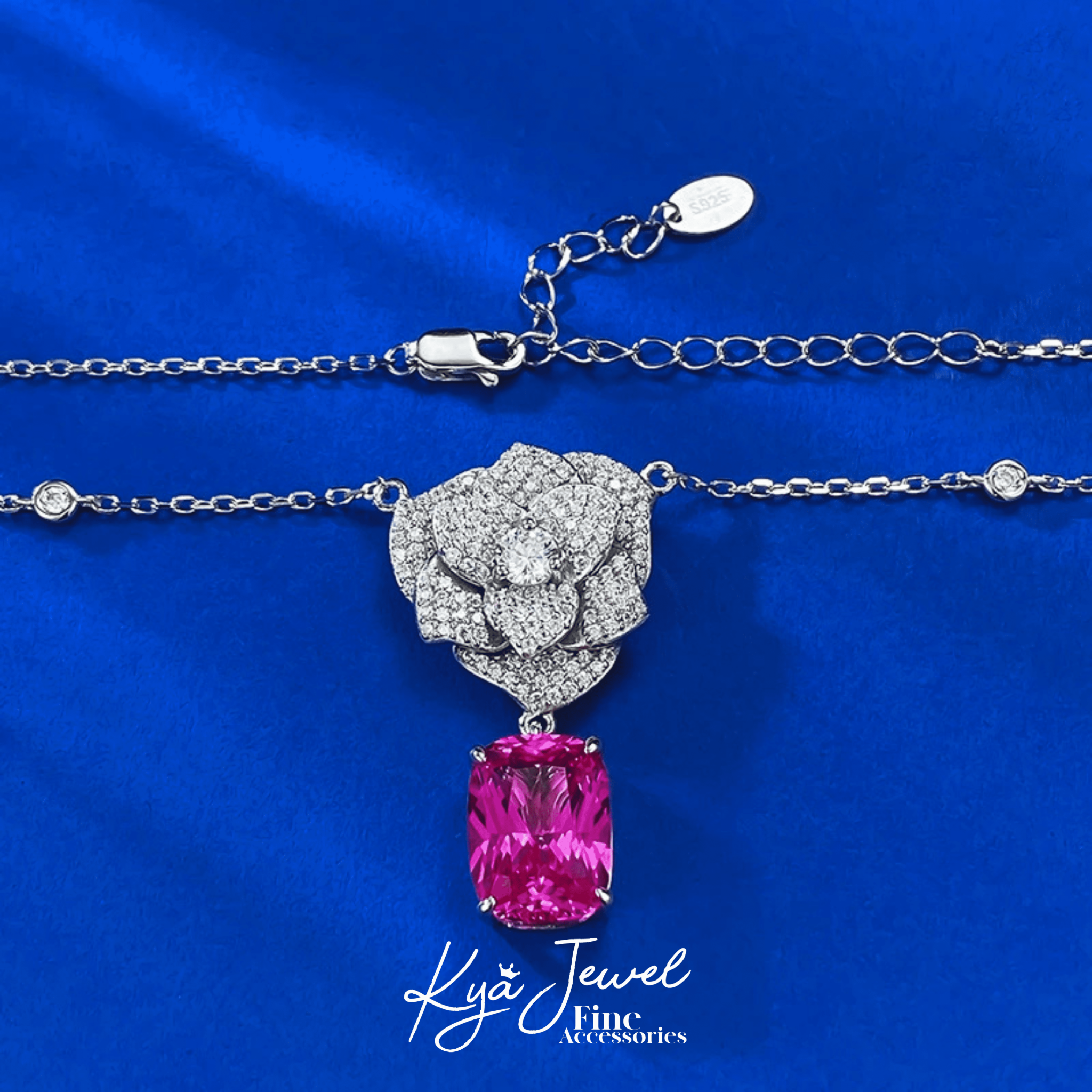 Dây chuyền nữ bạc Ý Charming Camellia