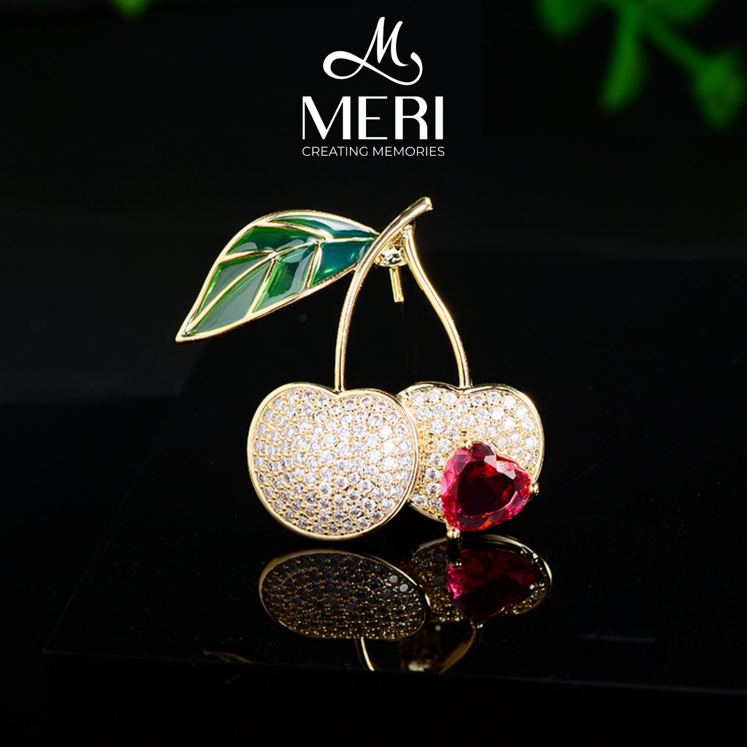 Cài áo Cherry Love