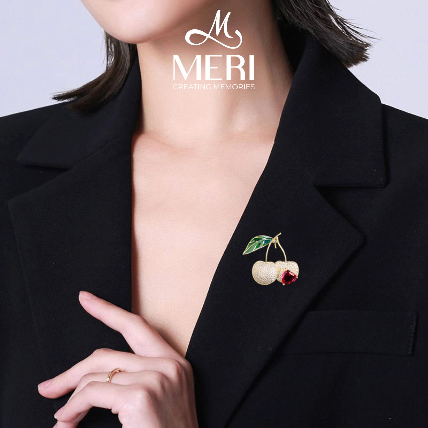 Cài áo Cherry Love