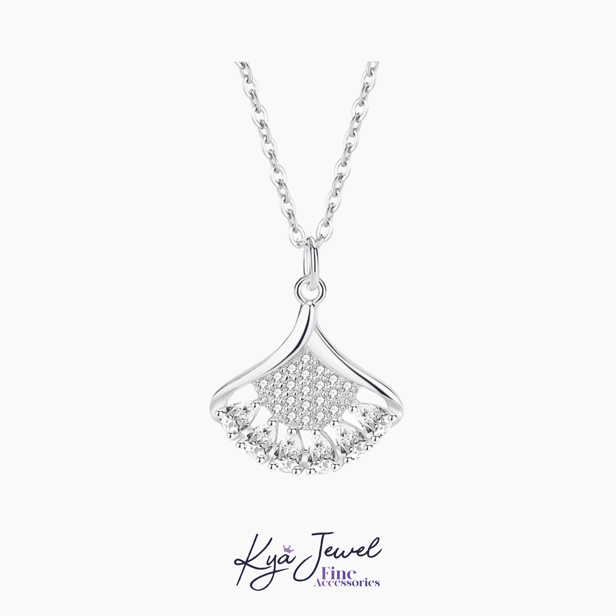 Dây chuyền nữ Crystal Ginkgo