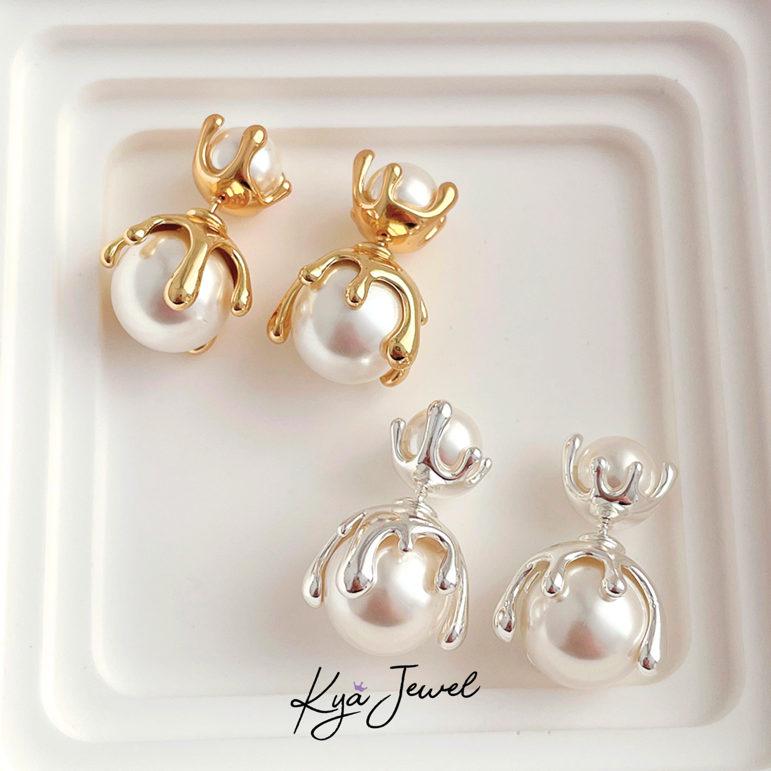 Khuyên tai nữ Elegant Pearl