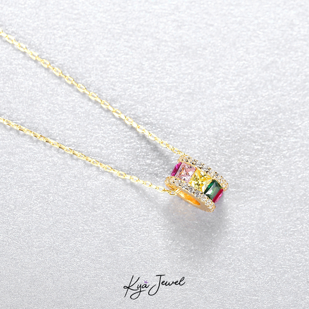 Dây chuyền nữ bạc Ý 925 Rainbow