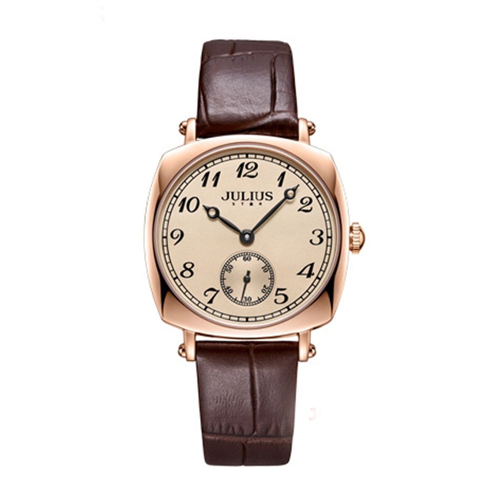 Đồng Hồ Nữ JS-053C Julius Hàn Quốc Kính Sapphire (Nâu)
