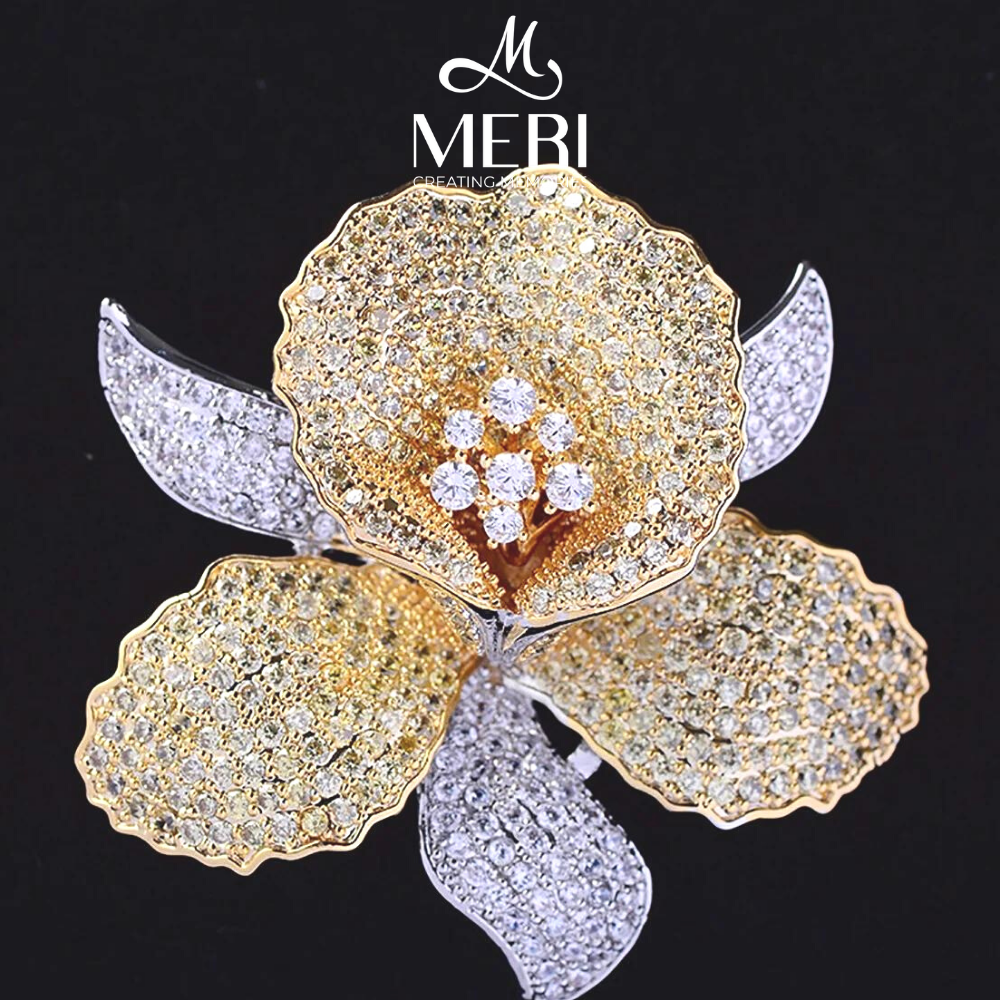 Cài áo hoa orchid độc đáo