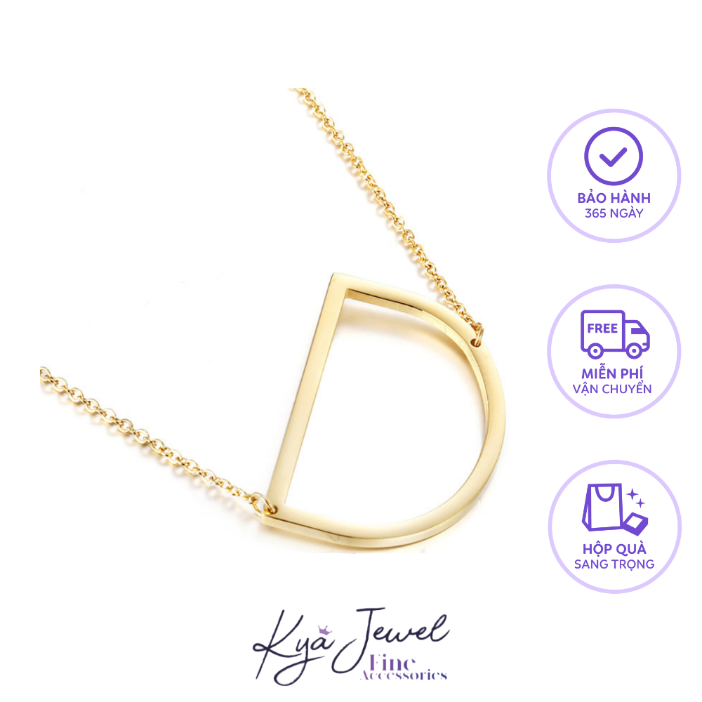 Dây chuyền nữ đẹp mặt chữ thời trang chất liệu titan không gỉ