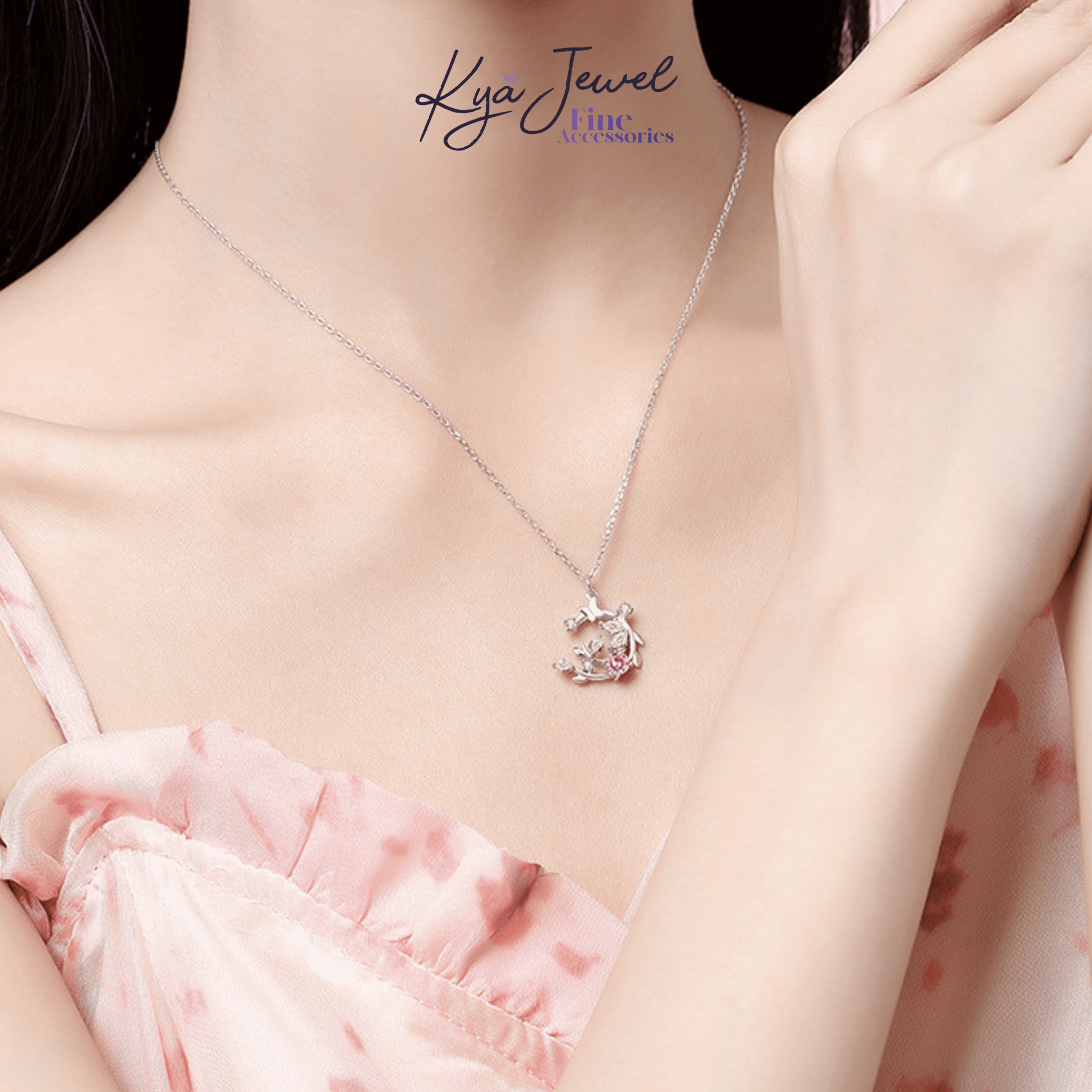 Dây chuyền nữ Butterfly Blossom